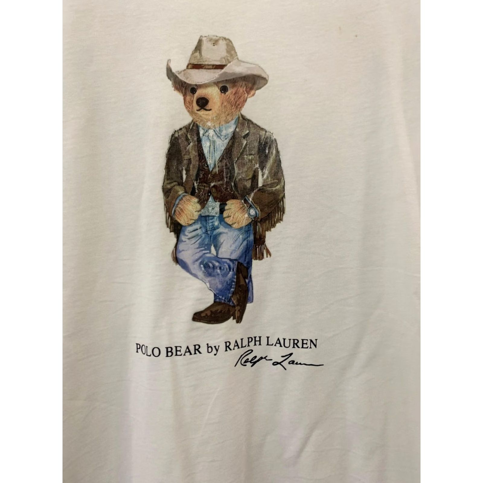 Ralph Lauren VINTAGE Ralph Lauren Polo Denim & Supply Cowboy Polo Bear Long Sleeve Shirt White M Men Size US M / EU 48-50 / 2 - 3 Thumbnail