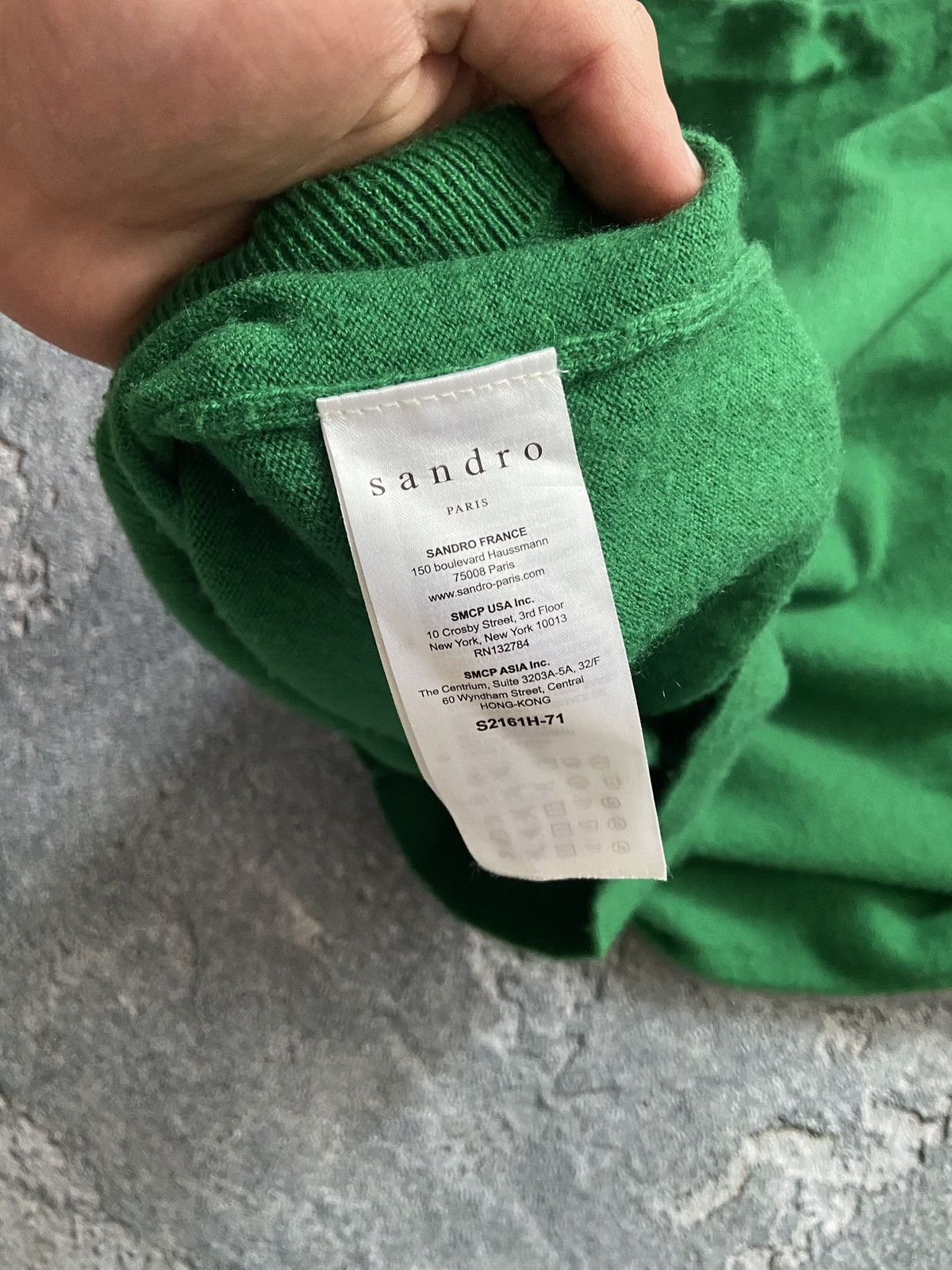 Sandro Sandro generation sweater crew neck green big logo Size XS / US 0-2 / IT 36-38 - 6 Thumbnail