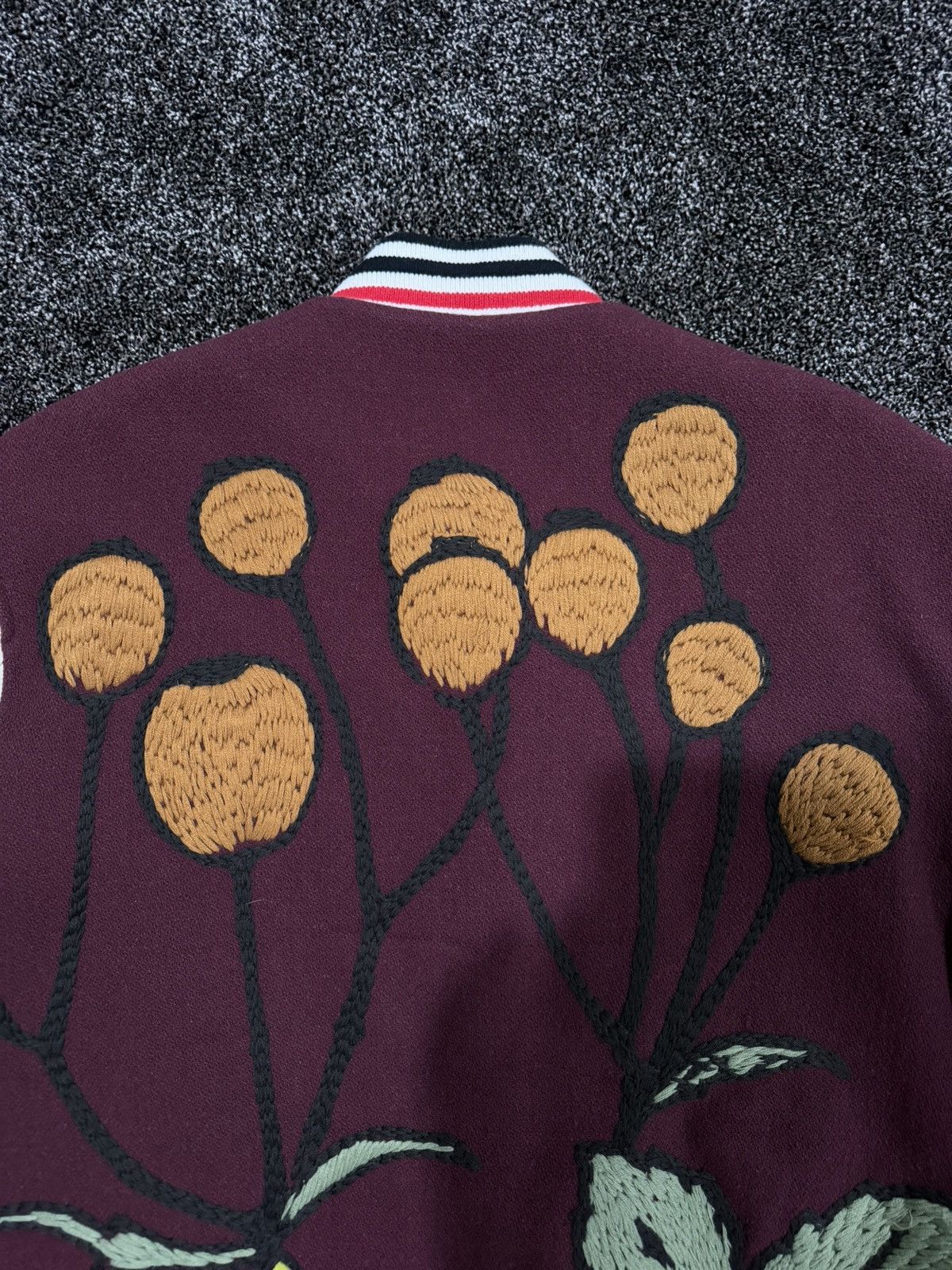 Loewe Loewe Floral Herbarium Embroider Leather/Wool Varsity Jacket Size US L / EU 52-54 / 3 - 20 Thumbnail