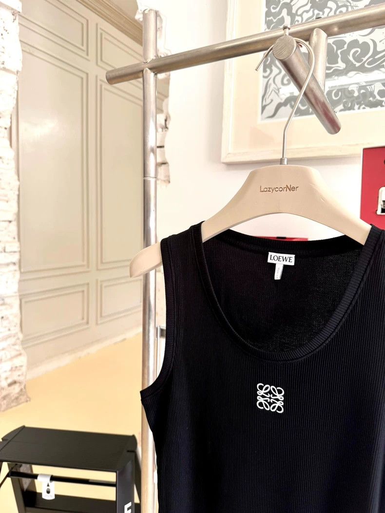 Loewe LOEWE Black embroidered Logo vest Size L / US 10 / IT 46 - 2 Thumbnail