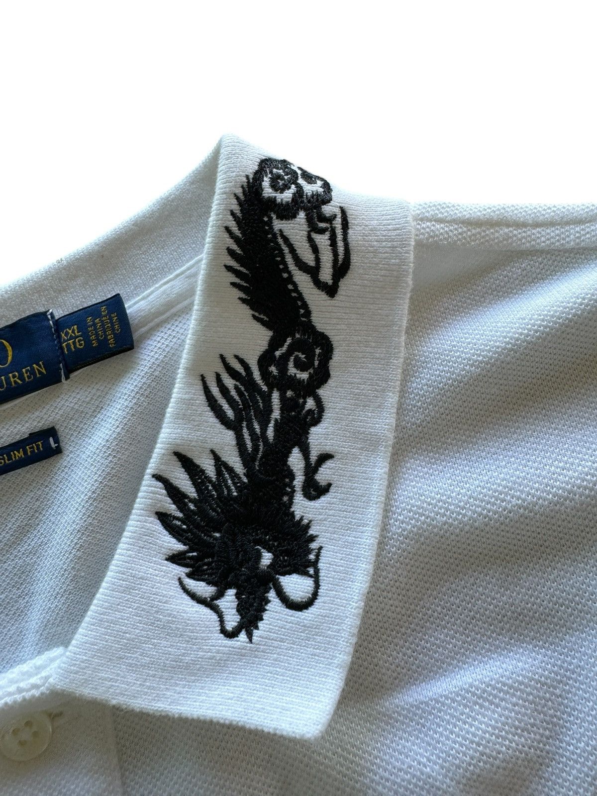 Polo Ralph Lauren Dragon Embroidered Polo Ralph Lauren Custom Fit Polo Size US XXL / EU 58 / 5 - 5 Thumbnail
