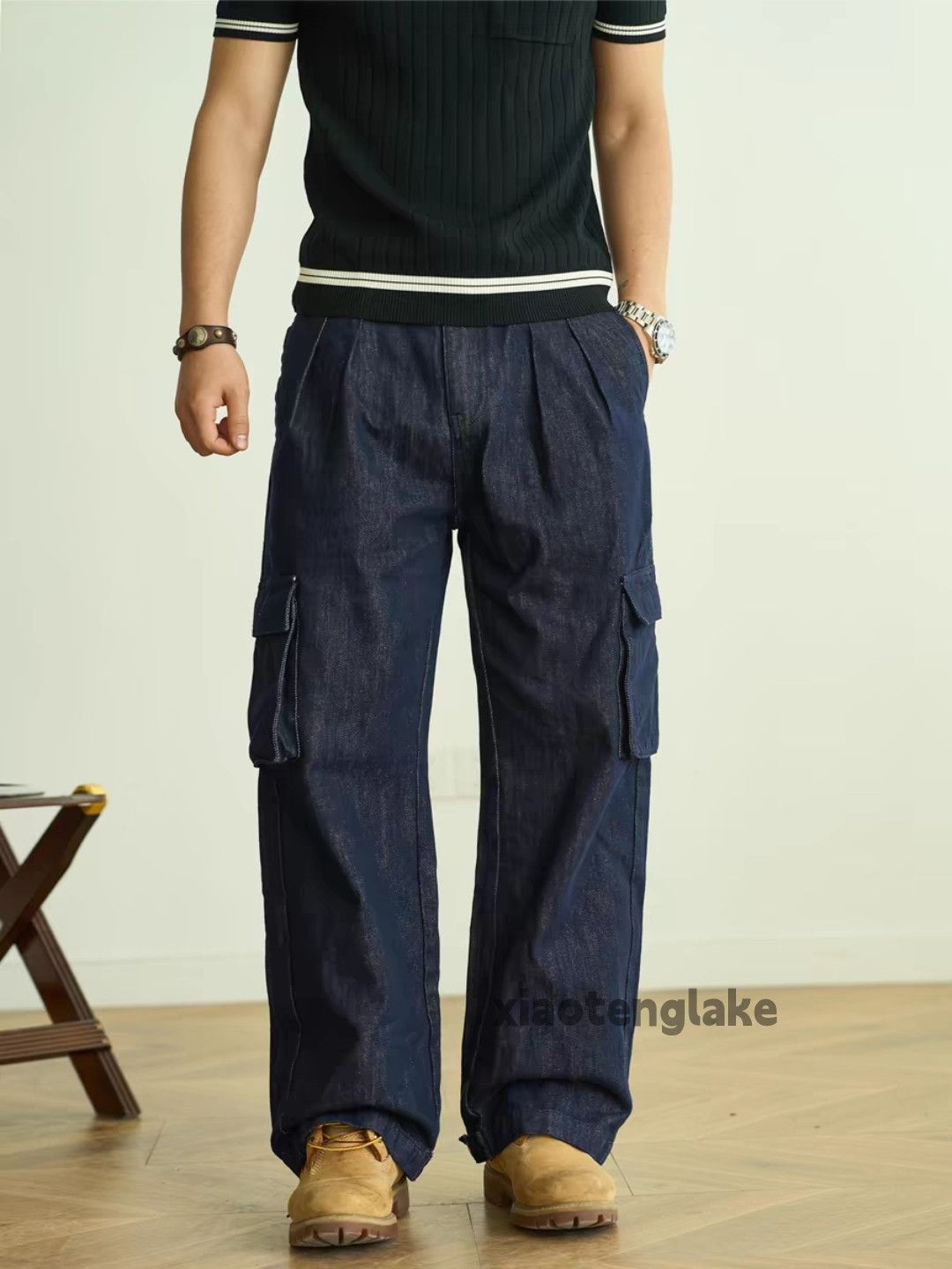 Designer × Jean × Vintage retro utility military loose baggy cargo yuppie jeans Size US 36 / EU 52 - 6 Thumbnail