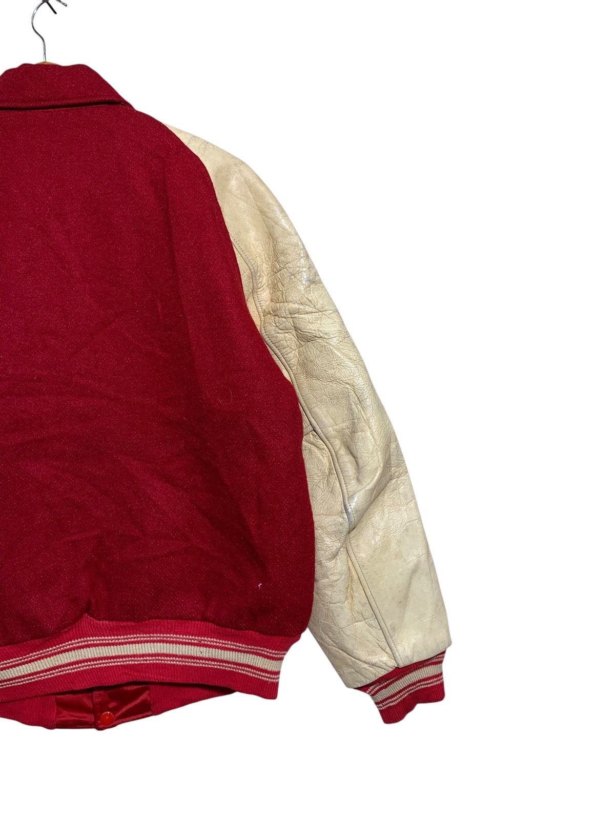 Vintage 🔥RARE VTG OSHMAN’S RICH KNIT STADIUM JACKET WOOL/LEATHER Size US M / EU 48-50 / 2 - 6 Thumbnail