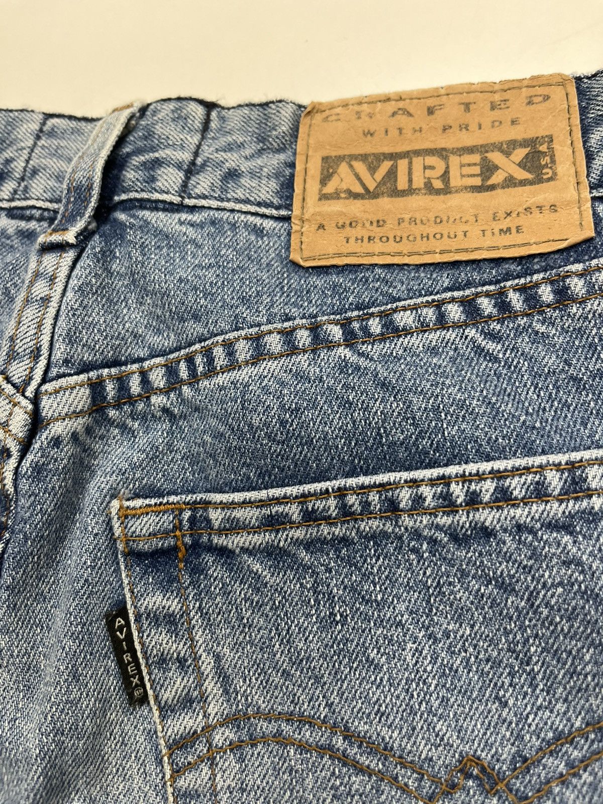 Avirex Avirex tight denim straight cut jeans lightcolored men jeans Size US 27 - 9 Thumbnail