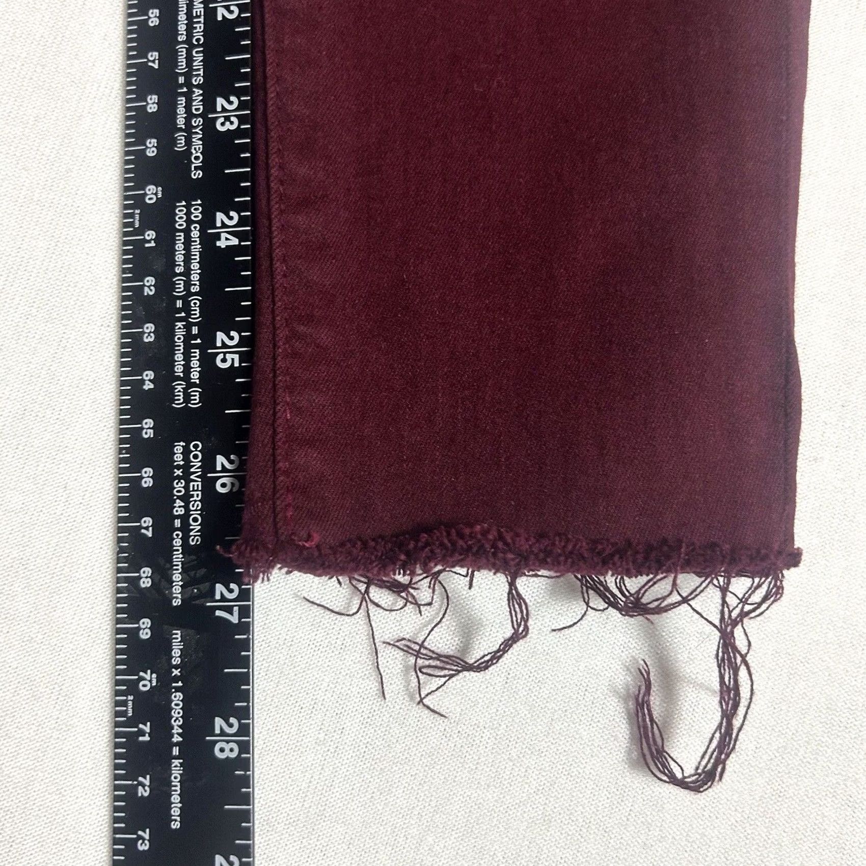 7 For All Mankind 7 For All Mankind Jeans Womens Skinny 25 Burgundy Red Denim 27in Inseam Boho Punk Retro 5-Pocket Embroidered Logo Slim Fit Baggy (Adjust if needed) Size 42" / US 20 - 7 Thumbnail