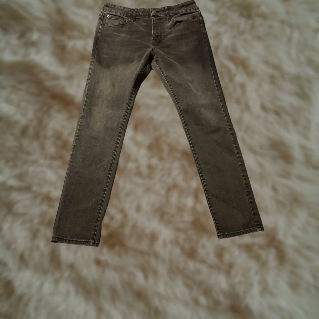 American Eagle Outfitters VINTAGE American Eagle Outfitters Jeans Men 33x29 Ankle Black Distressed Comfort Extreme Flex Denim 90s Grunge USA Size US 33 - 1 Thumbnail
