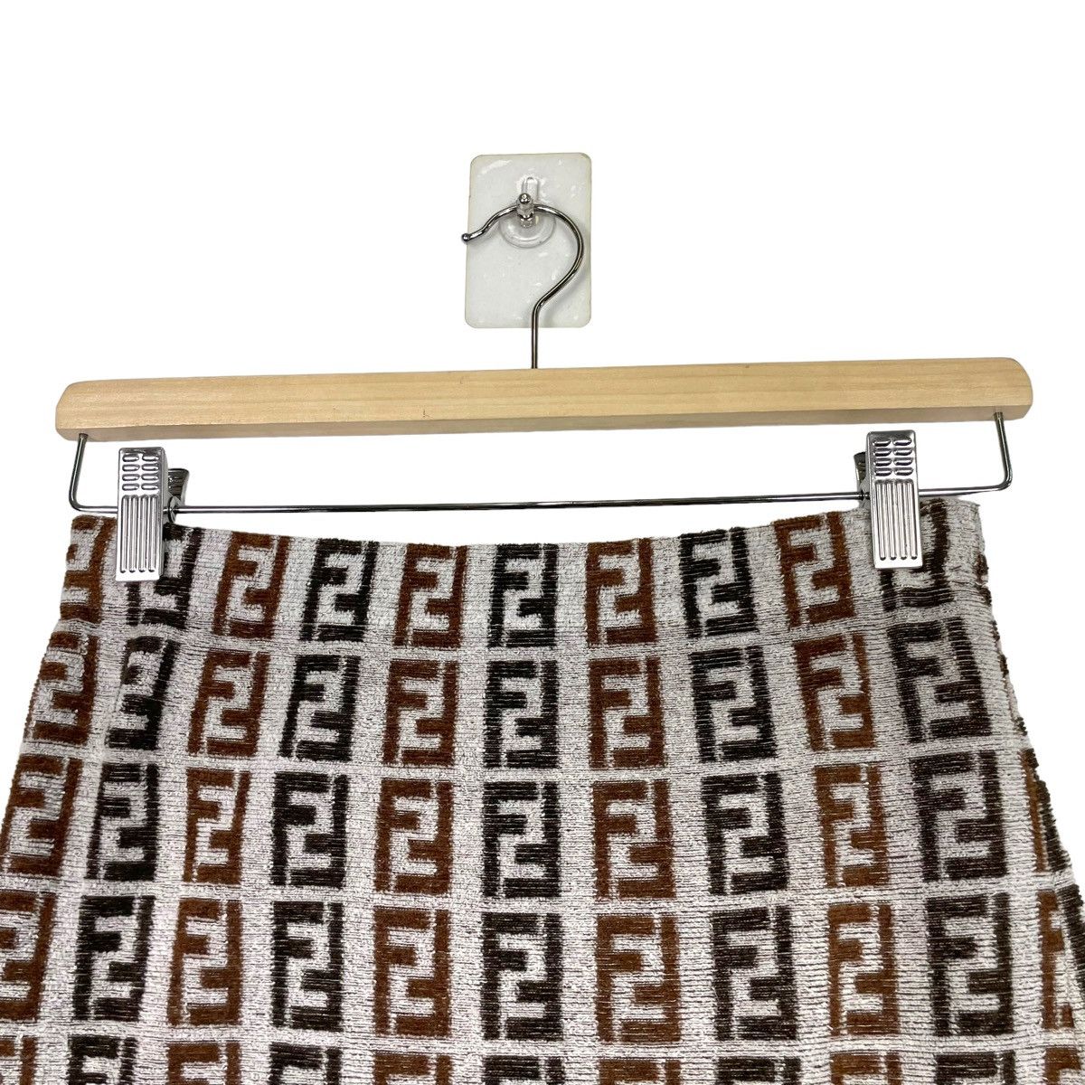 Fendi × Vintage 💥80s FENDI ZUCCA MONOGRAM MINI SKIRT Size 25" / US 0 / IT 36 - 4 Thumbnail