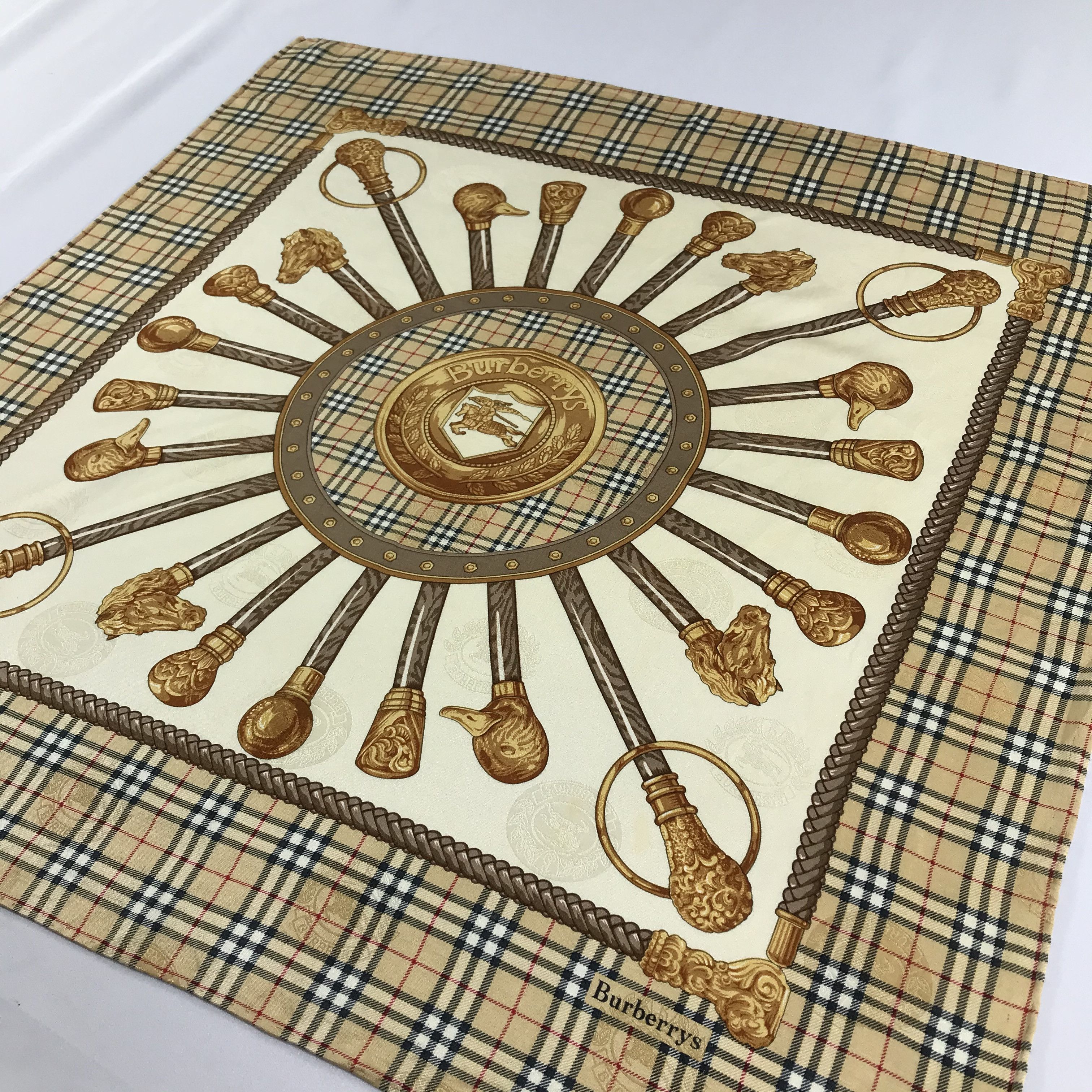 Burberry Burberrys Canes Handkerchief Neckerchief Bandana H729 Size ONE SIZE - 4 Thumbnail