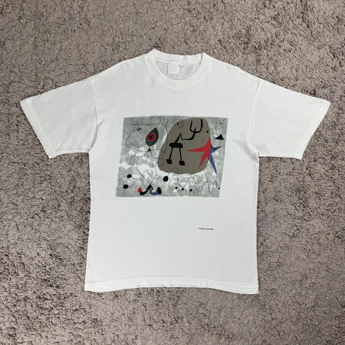 Vintage Vintage Fundació Joan Miró Art Woman Dreaming of Escape Tee Size US L / EU 52-54 / 3 - 1 Thumbnail
