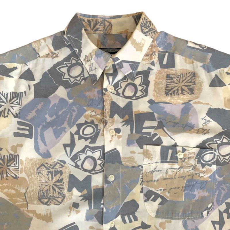 Vintage Vintage summer shirt with crazy patterns - Blue Monday Size US L / EU 52-54 / 3 - 4 Thumbnail