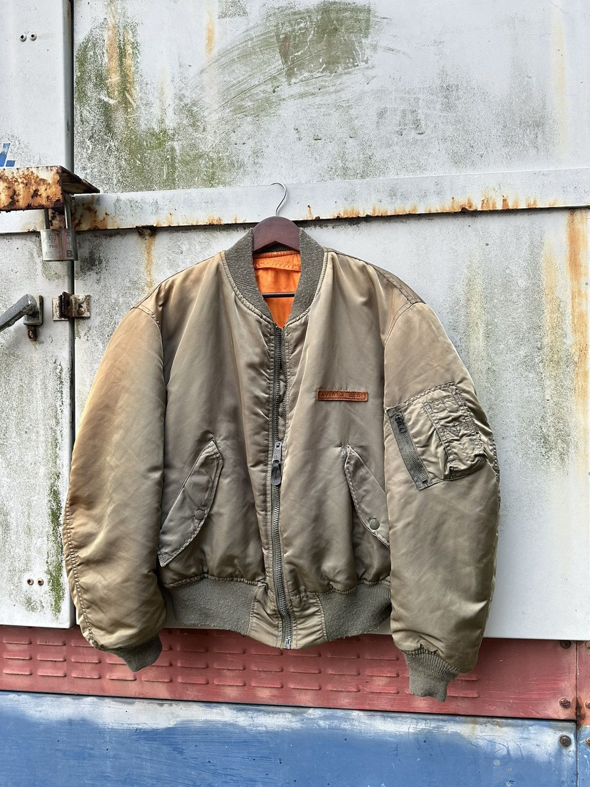 Vintage Faded MA-1 Avirex VF-117 Privateers Bomber Jacket