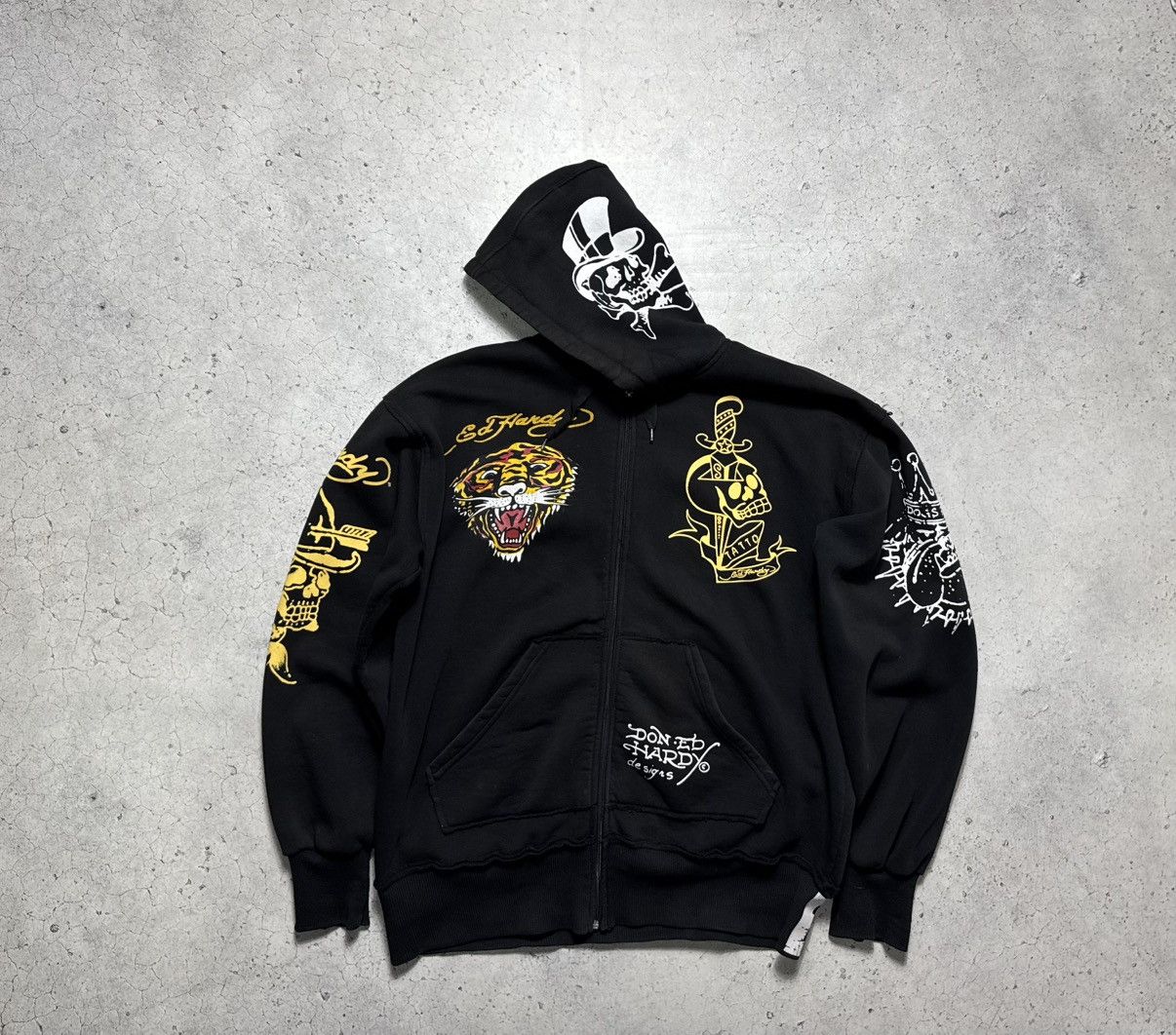 Ed Hardy Ed Hardy Tiger Full Zip Hoodie Black Size US XXL / EU 58 / 5 - 1 Thumbnail
