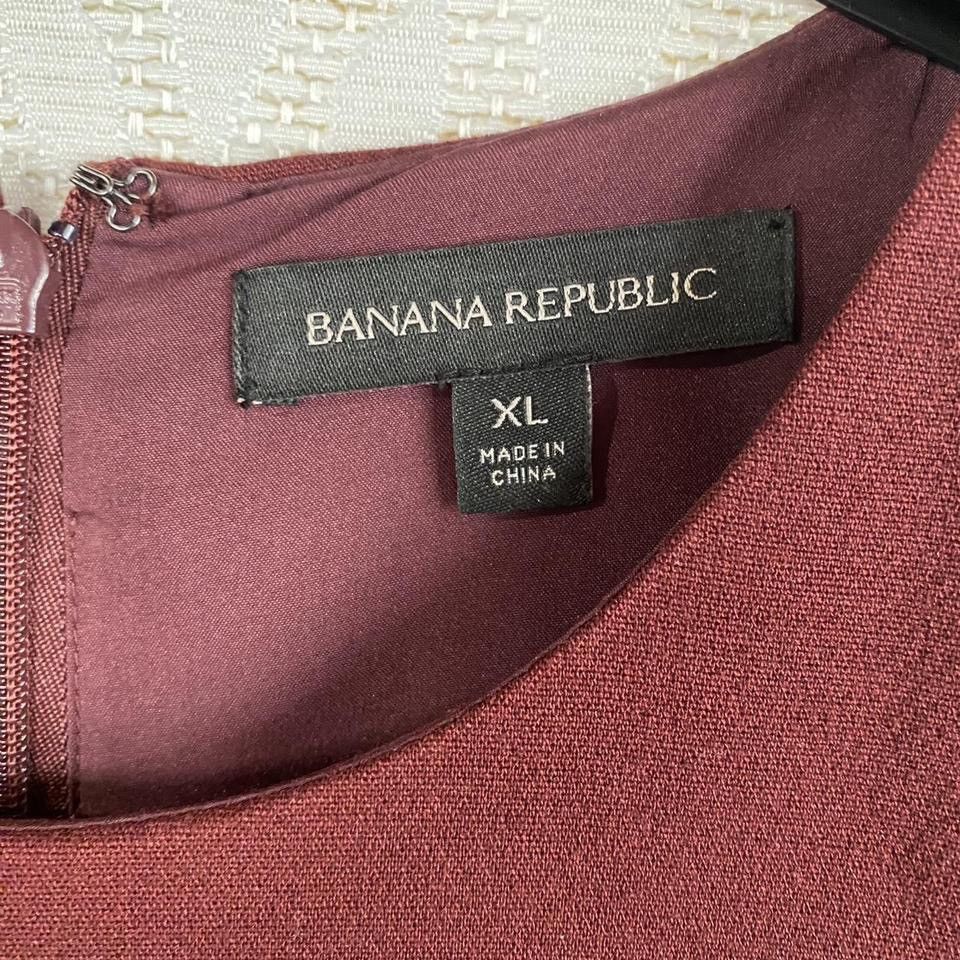 Banana Republic Banana Republic Seamed Blouse Black Rose (Burgundy) XL Size XL / US 12-14 / IT 48-50 - 6 Thumbnail