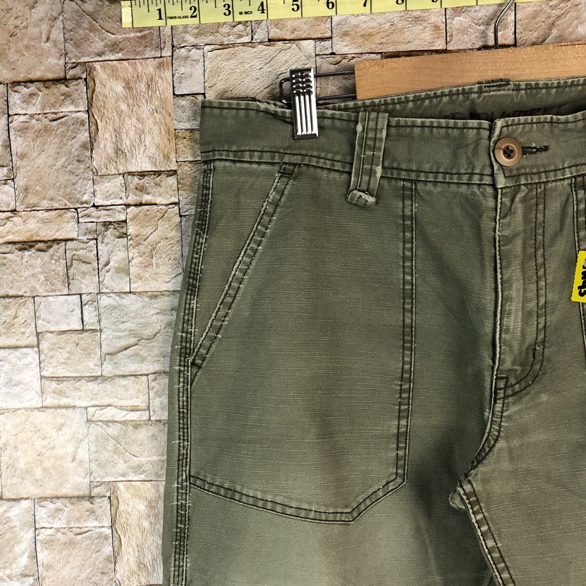 Faded Glory × Japanese Brand Twenty Works Green utility tactical Cargo Pants #A1143 Size US 31 - 8 Thumbnail