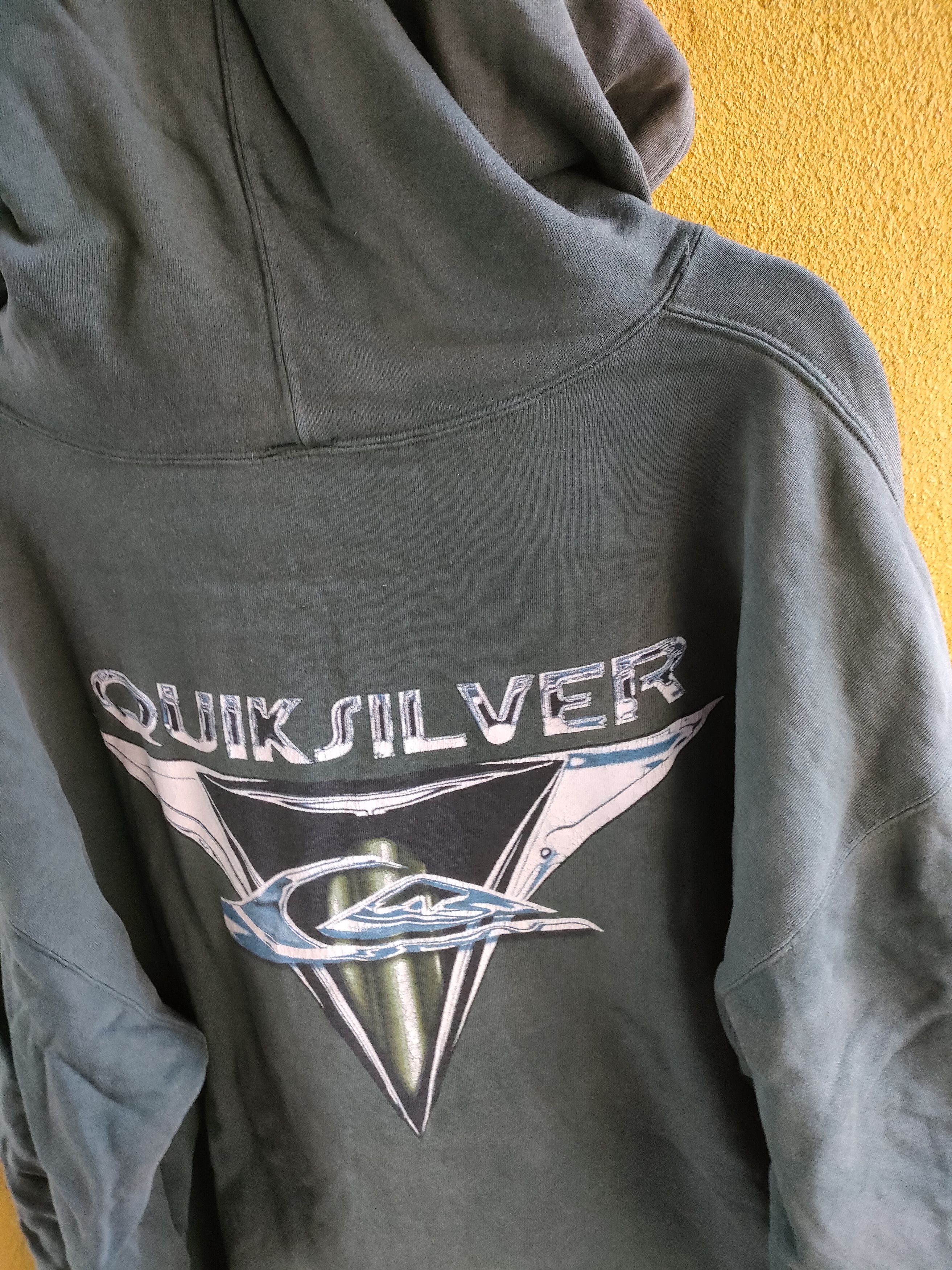 Quiksilver × Vintage Vintage Distressed Quicksilver Hoodie Size US L / EU 52-54 / 3 - 4 Thumbnail