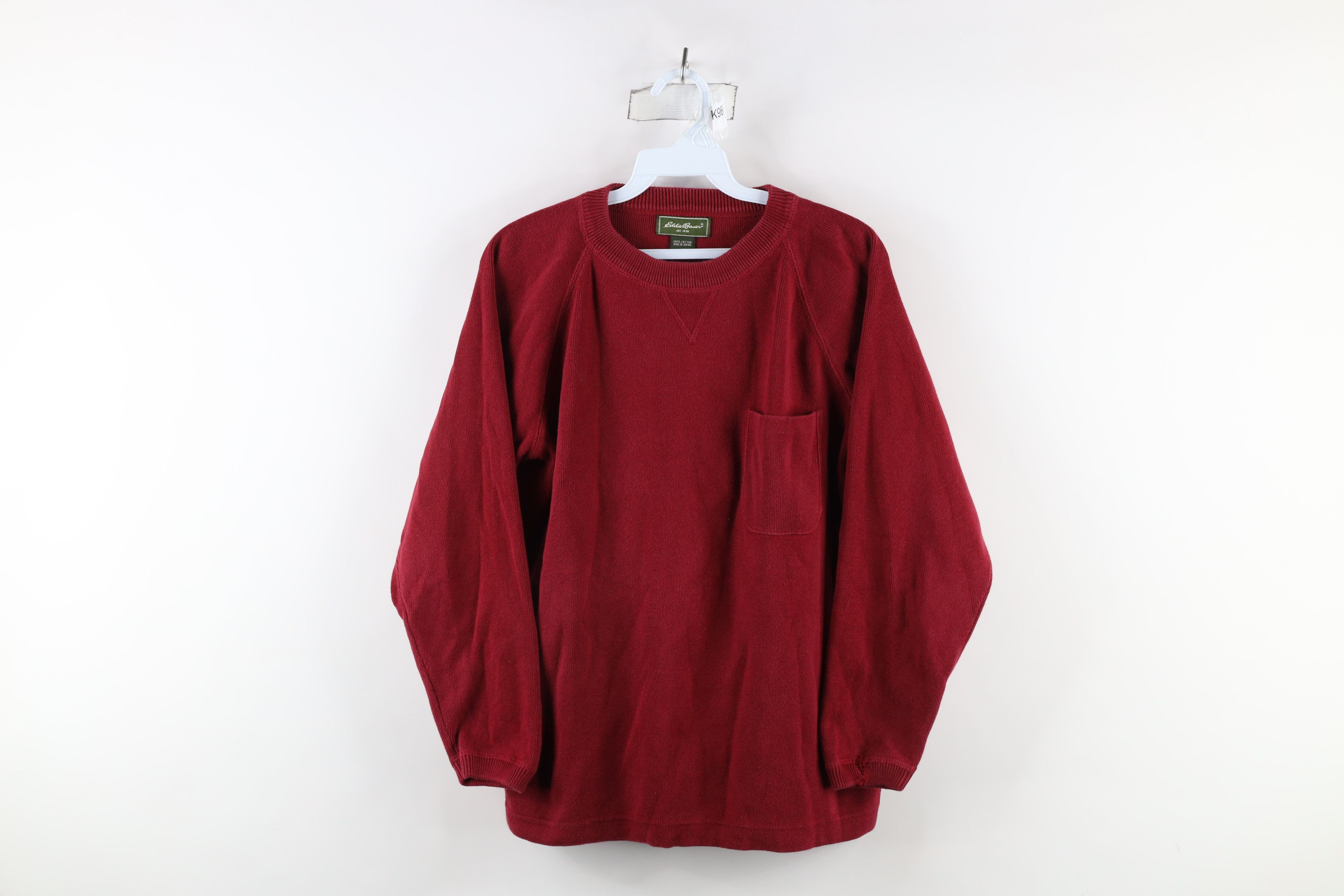 Eddie Bauer Vintage 90s Eddie Bauer Ribbed Knit Pocket Sweater Japan Size US S / EU 44-46 / 1 - 1 Thumbnail