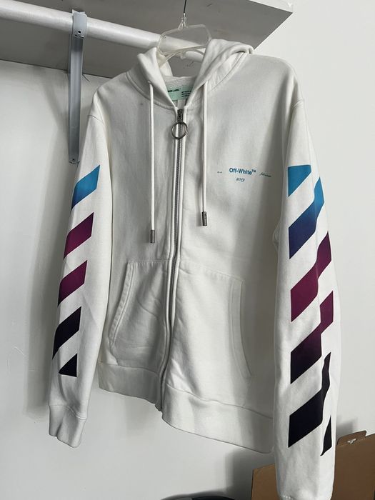 Off white diagonal gradient hoodie hot sale