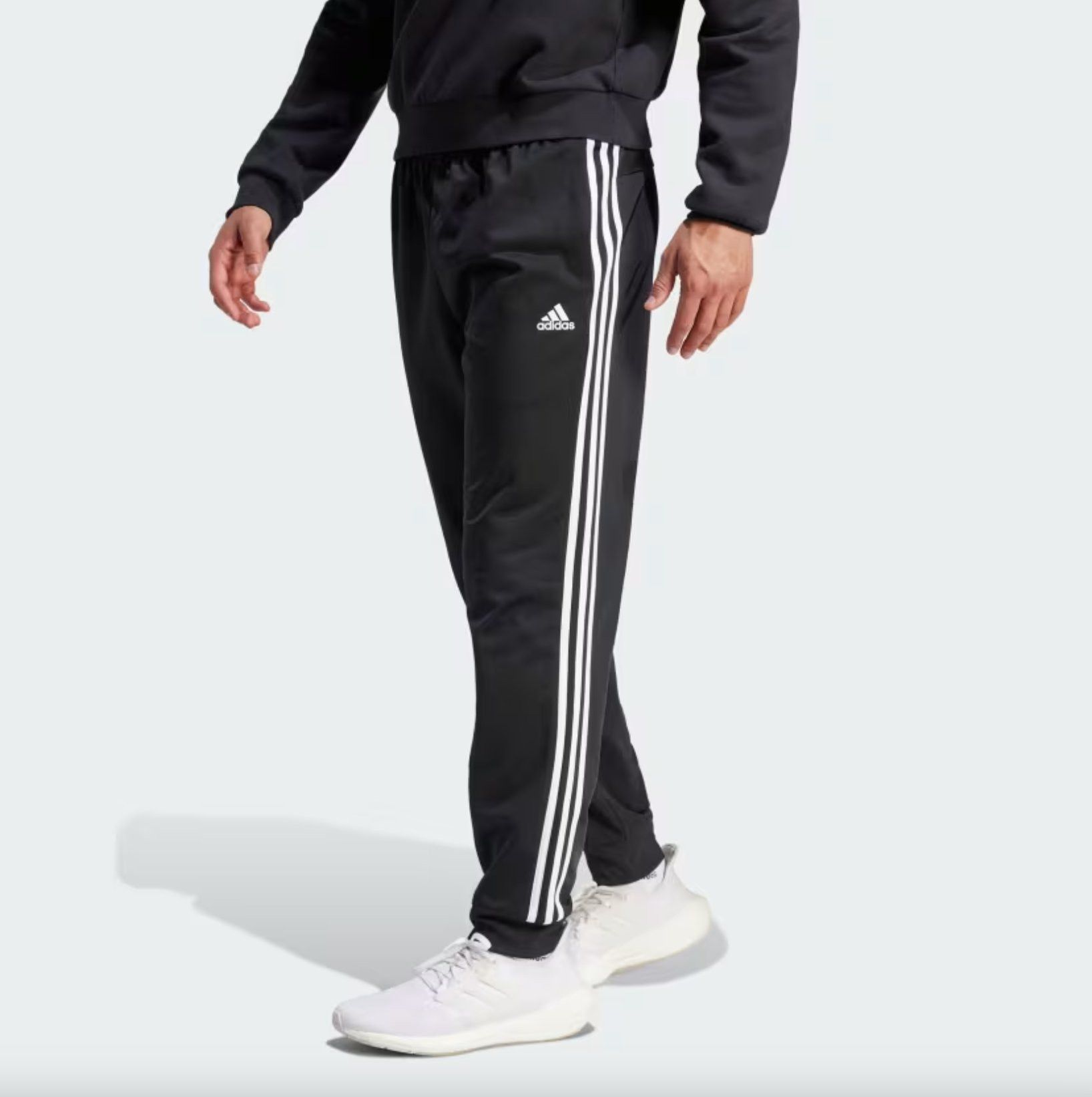 Adidas Vintage basketball warm up pants snap on striped