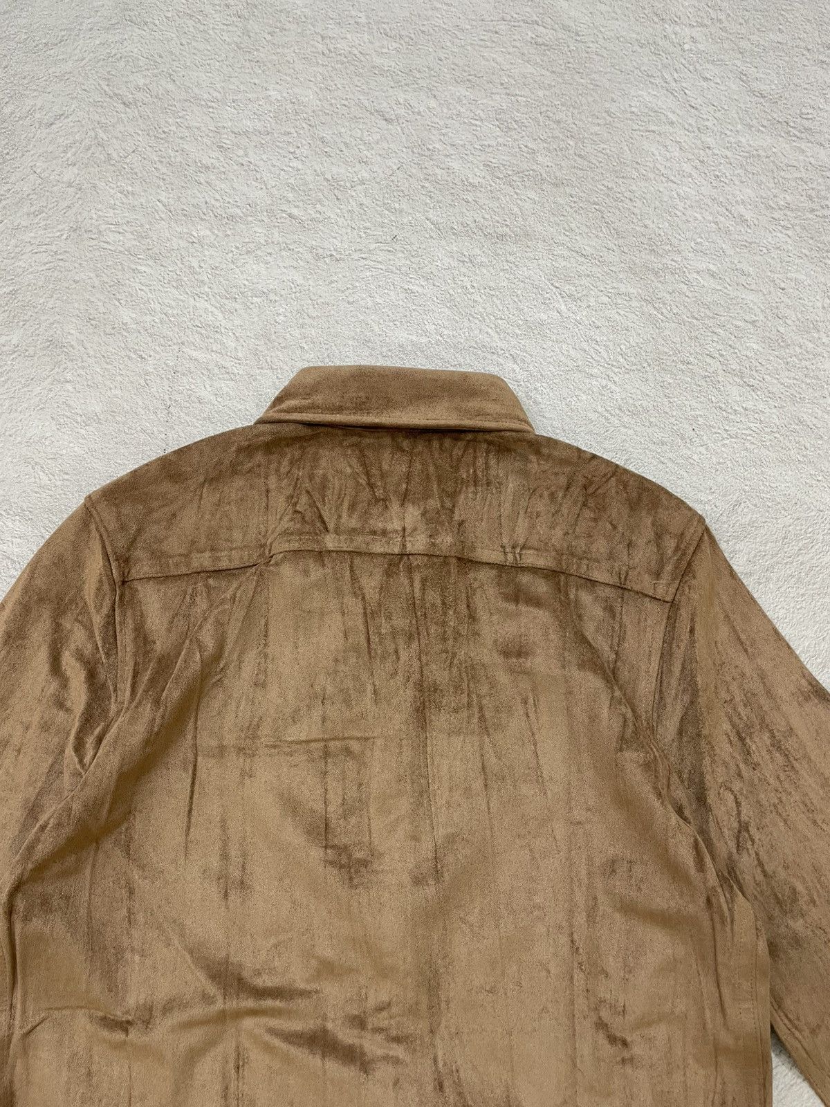 Le Grande Bleu (L.G.B.) 2000s Fuga Brown Velour Shirt Suede Y2K ifsix Hysteric Goa Size US S / EU 44-46 / 1 - 9 Thumbnail
