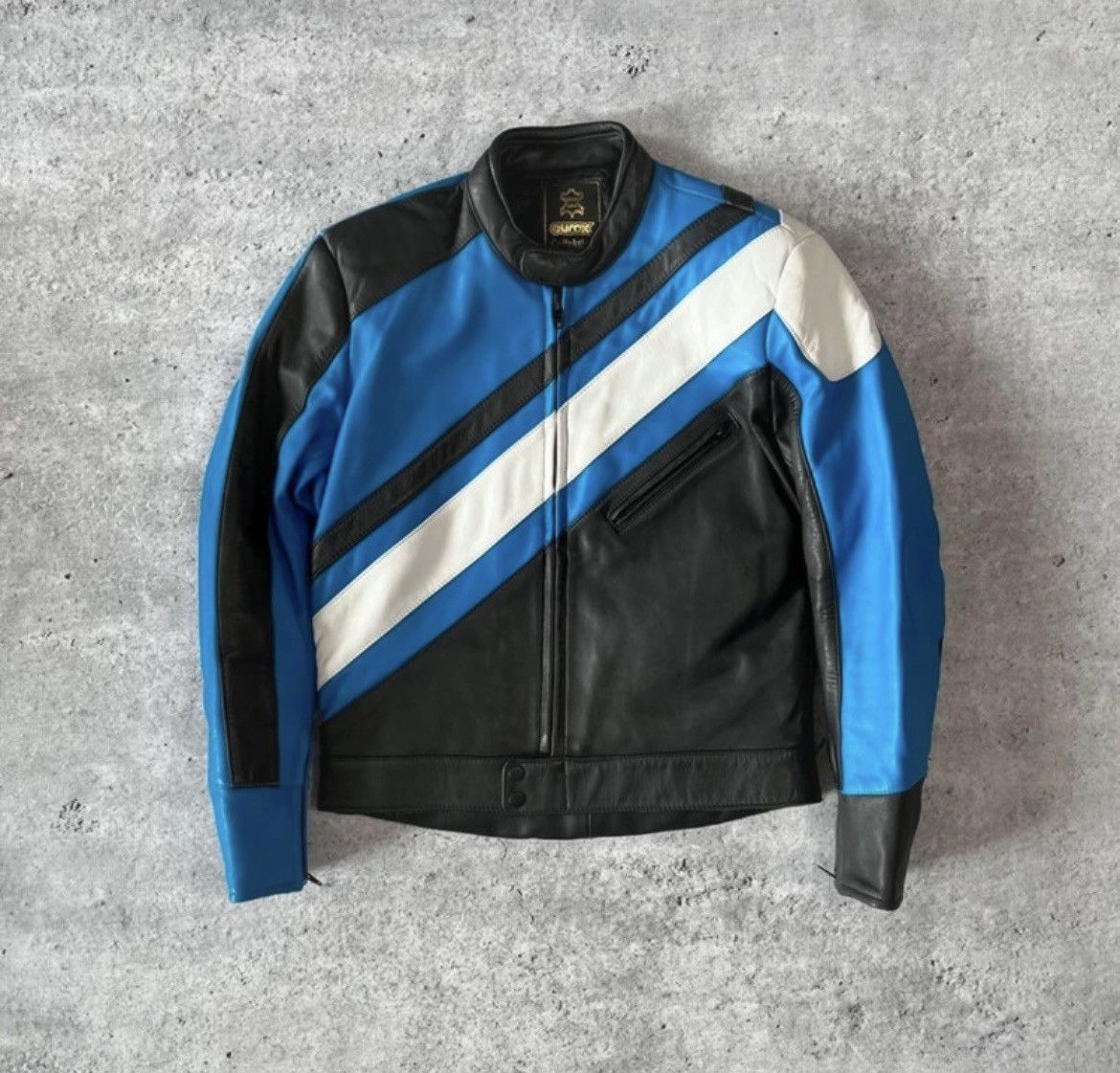 Leather biker jacket