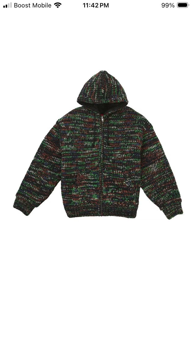 Supreme Supreme Faux Shearling Lined Zip Up Hooded Sweater Size US L / EU 52-54 / 3 - 7 Thumbnail