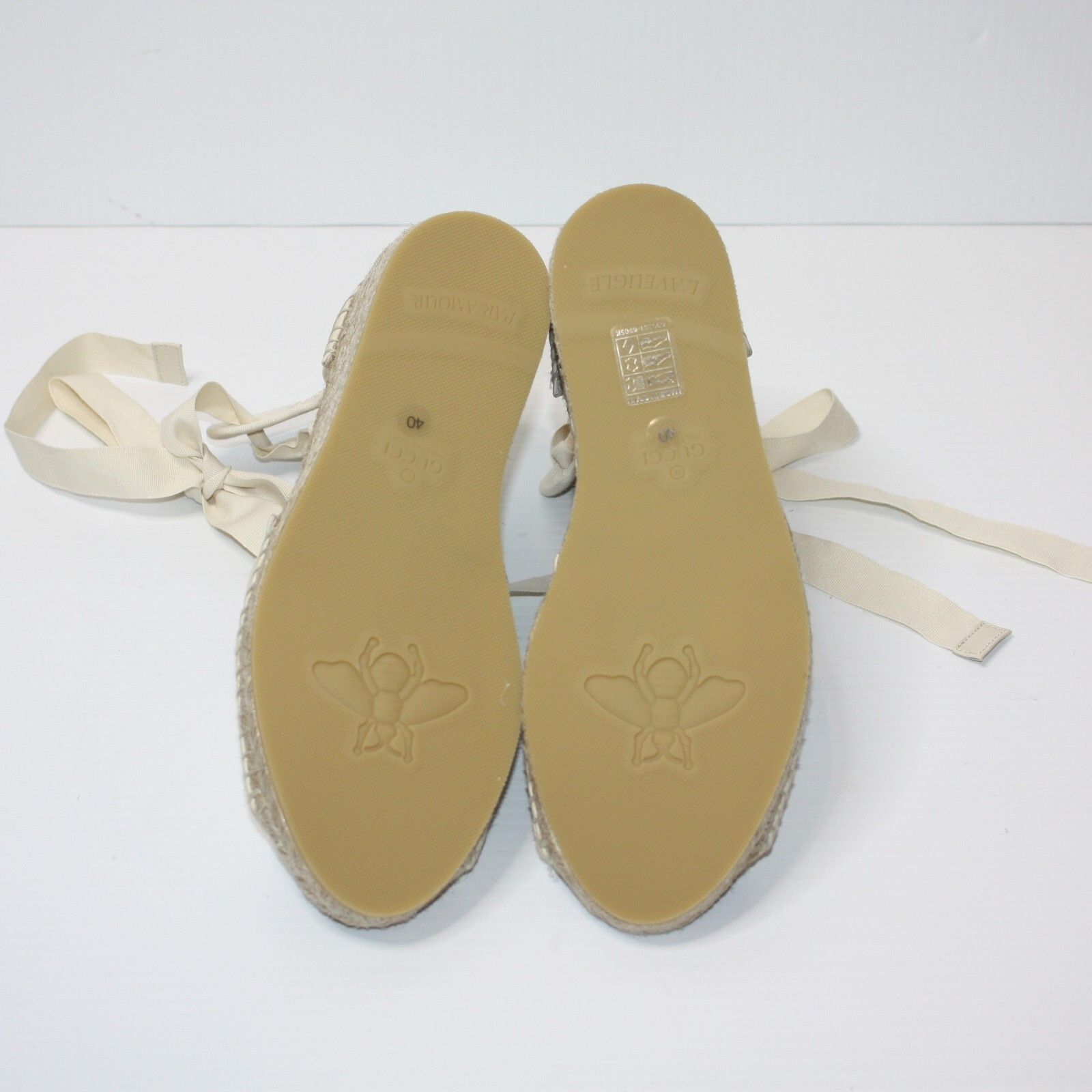 Gucci Damita Espadrille Wedge Sandal in Ivory EU 40 / US 10 $1050 Size US 10 / IT 40 - 11 Thumbnail