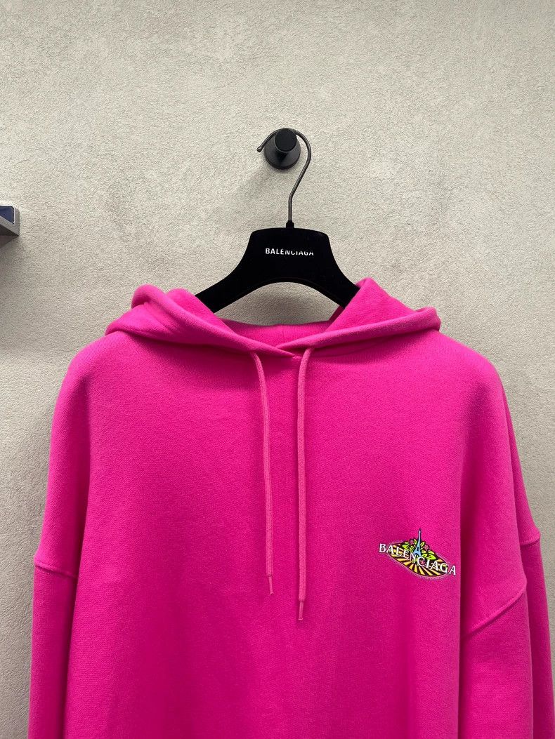 Balenciaga Balenciaga Pink Hooded Drawstring Sweatshirt Size S Size US S / EU 44-46 / 1 - 4 Thumbnail