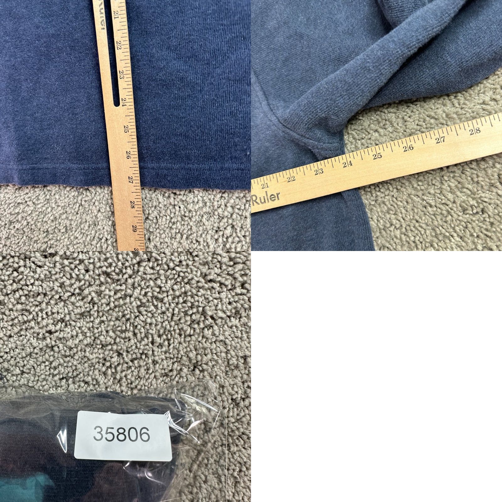 Vintage L.L. Bean Sweater Mens XL Blue Cotton Long Sleeve 1/4 Zip Pullover Size US XL / EU 56 / 4 - 8 Thumbnail