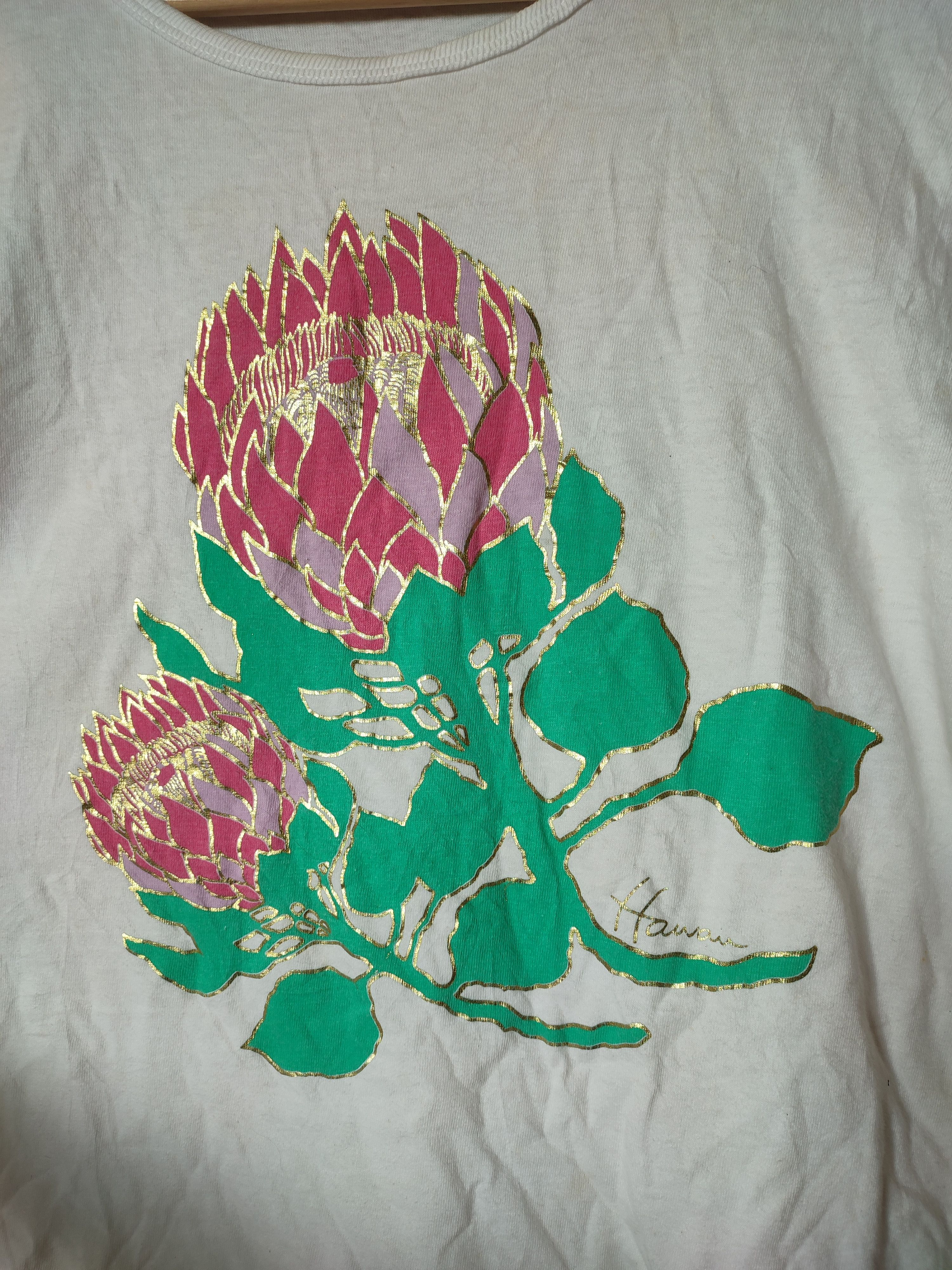 Vintage 💥80s Crazy Shirt Hawaii Flower Vintage Tees Size US L / EU 52-54 / 3 - 8 Thumbnail