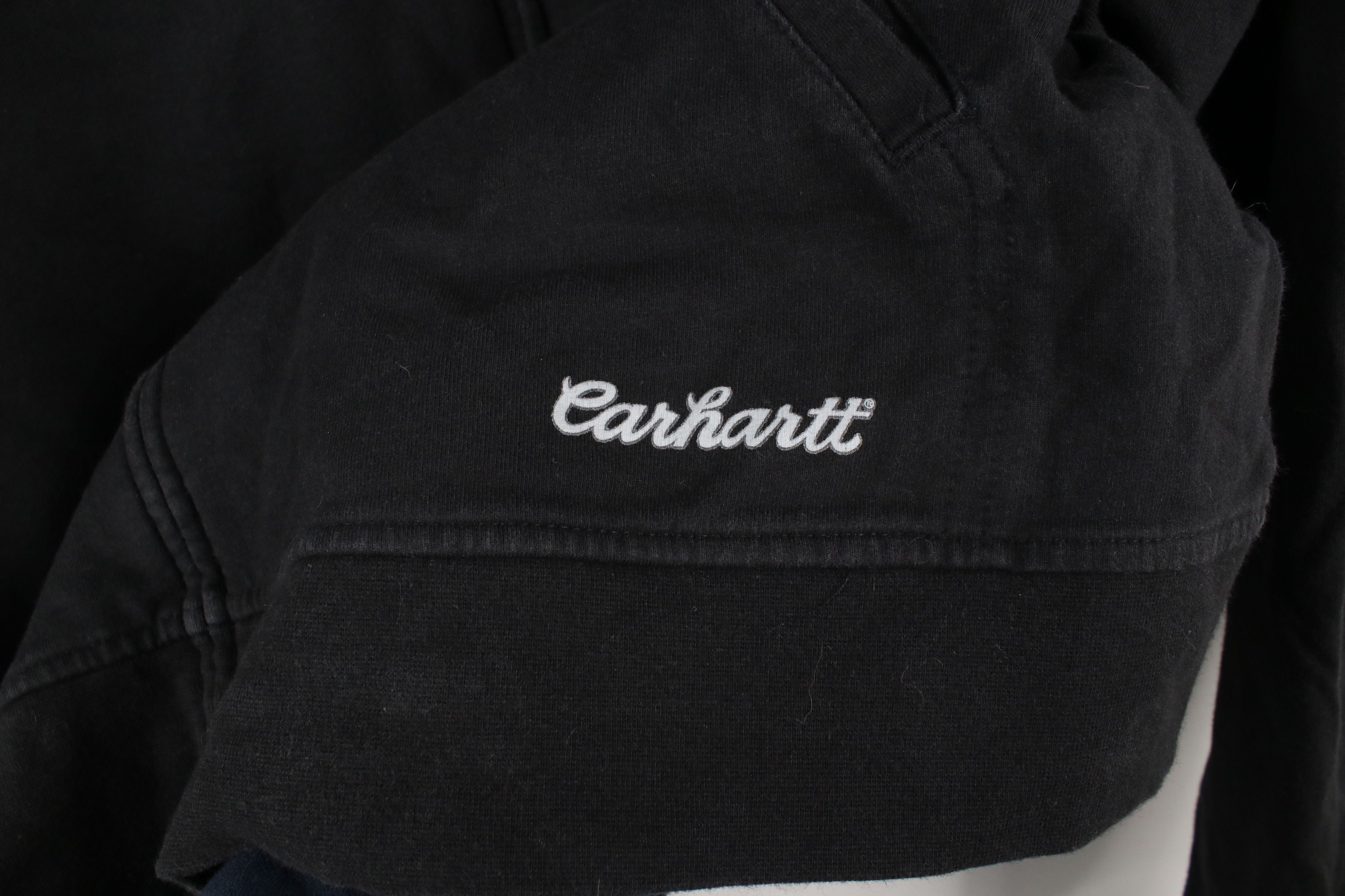 Carhartt × Vintage Vintage Y2K Carhartt Spell Out Script Full Zip Jacket Black Size XXL / US 16-18 / IT 52-54 - 4 Thumbnail