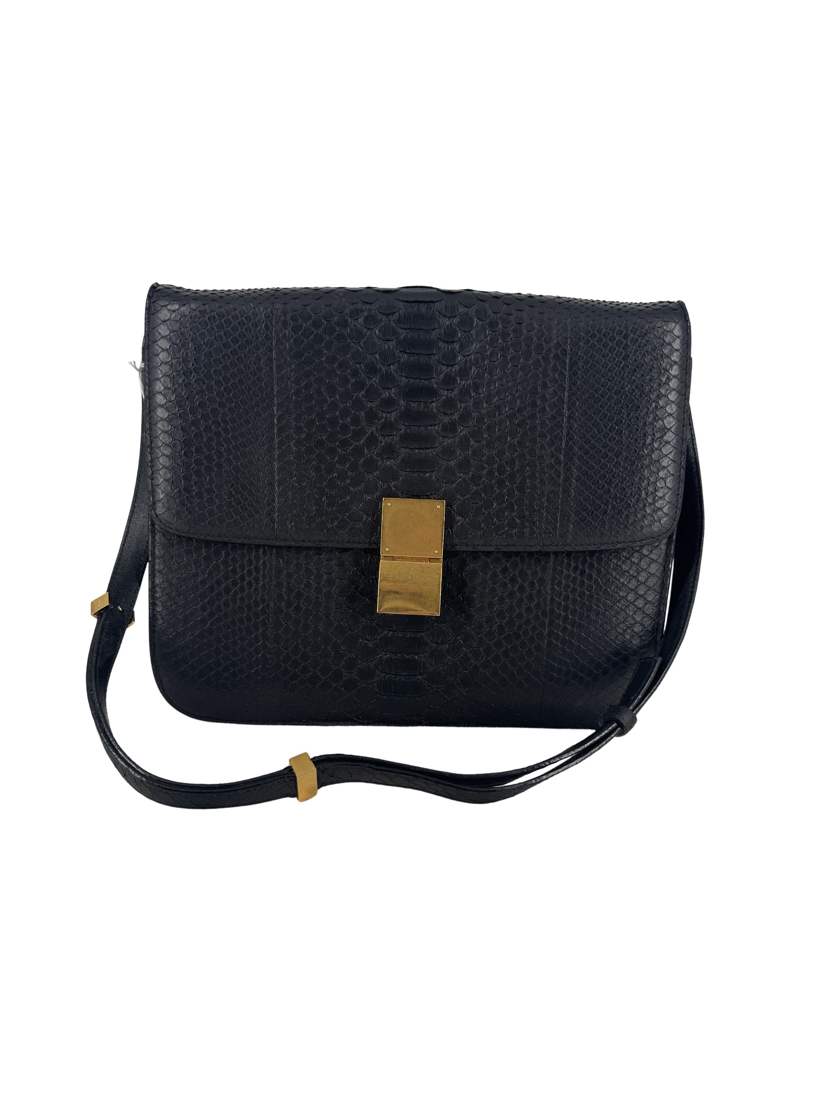Celine Celine Triomphe Shoulder Bag Python Size ONE SIZE - 1 Thumbnail