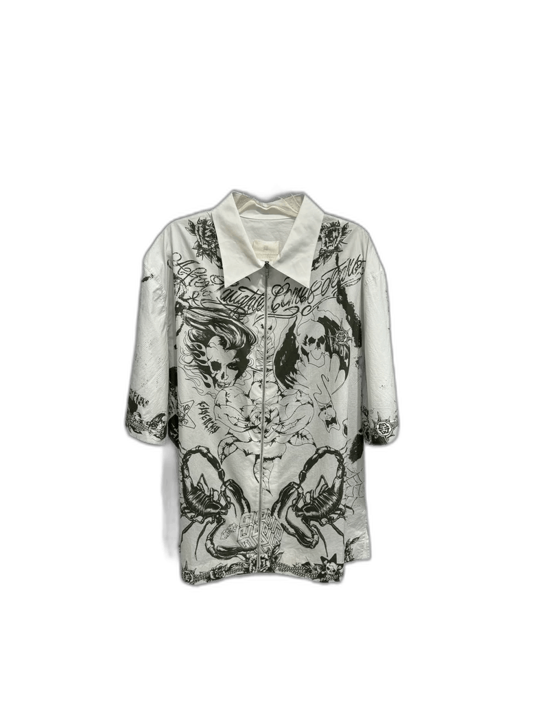 Givenchy Skull Print Short Sleeve Shirt