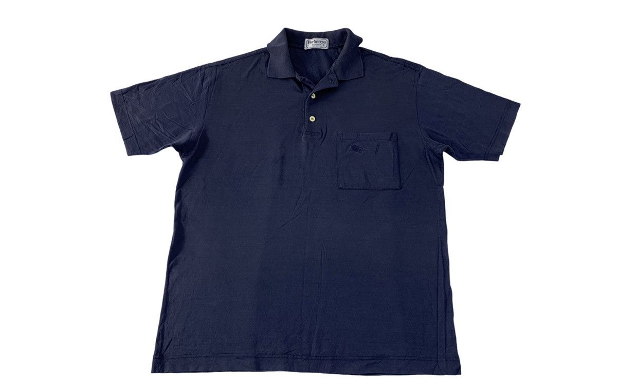 Burberry × Designer × Vintage Burberry Of London Made in Italy Single Pocket Polo Tee Size US M / EU 48-50 / 2 - 1 Thumbnail