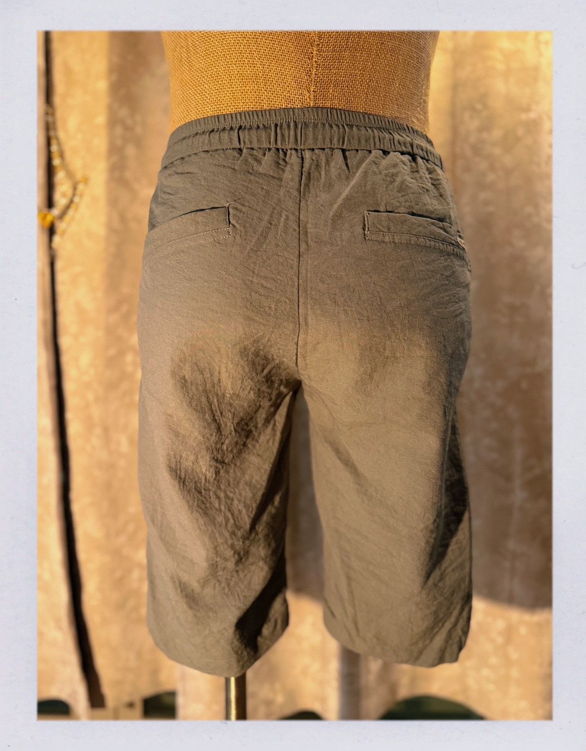 Other Lightweight Olive Green Drawstring Shorts – Easygoing Style Size US 28 / EU 44 - 5 Thumbnail