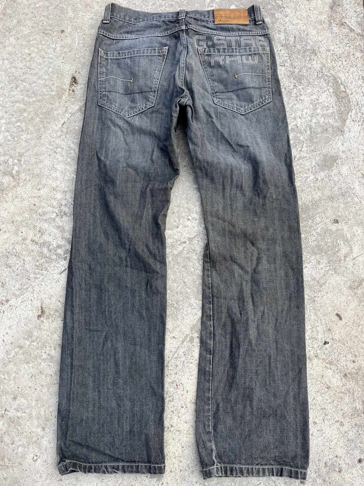 G-Star × Japanese Brand × Le Grande Bleu (L.G.B.) Vintage Big Logo G-Star Faded Jeans Rick Owens Style Denim Size US 32 / EU 48 - 1 Thumbnail