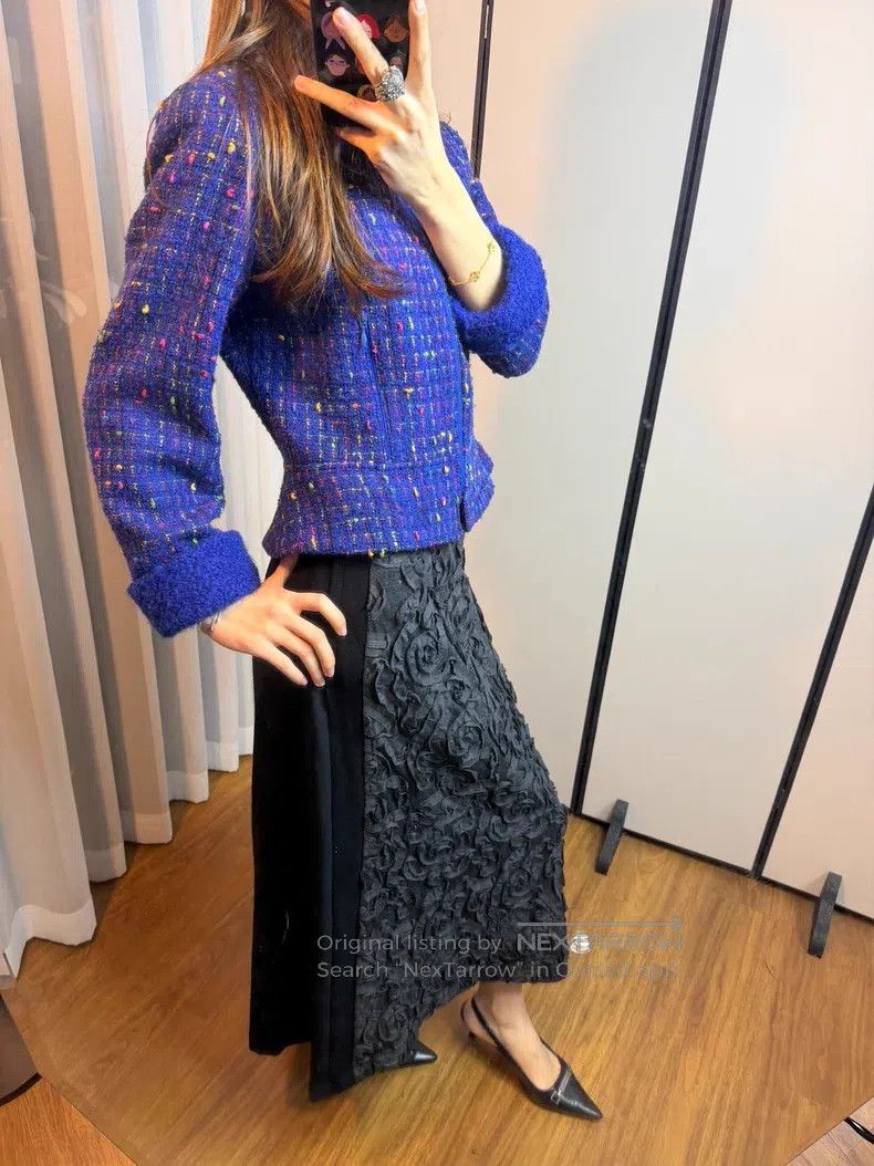 Kenzo Kenzo Lavender Purple Tweed, Tailored Wool Coat Size XS / US 0-2 / IT 36-38 - 8 Thumbnail