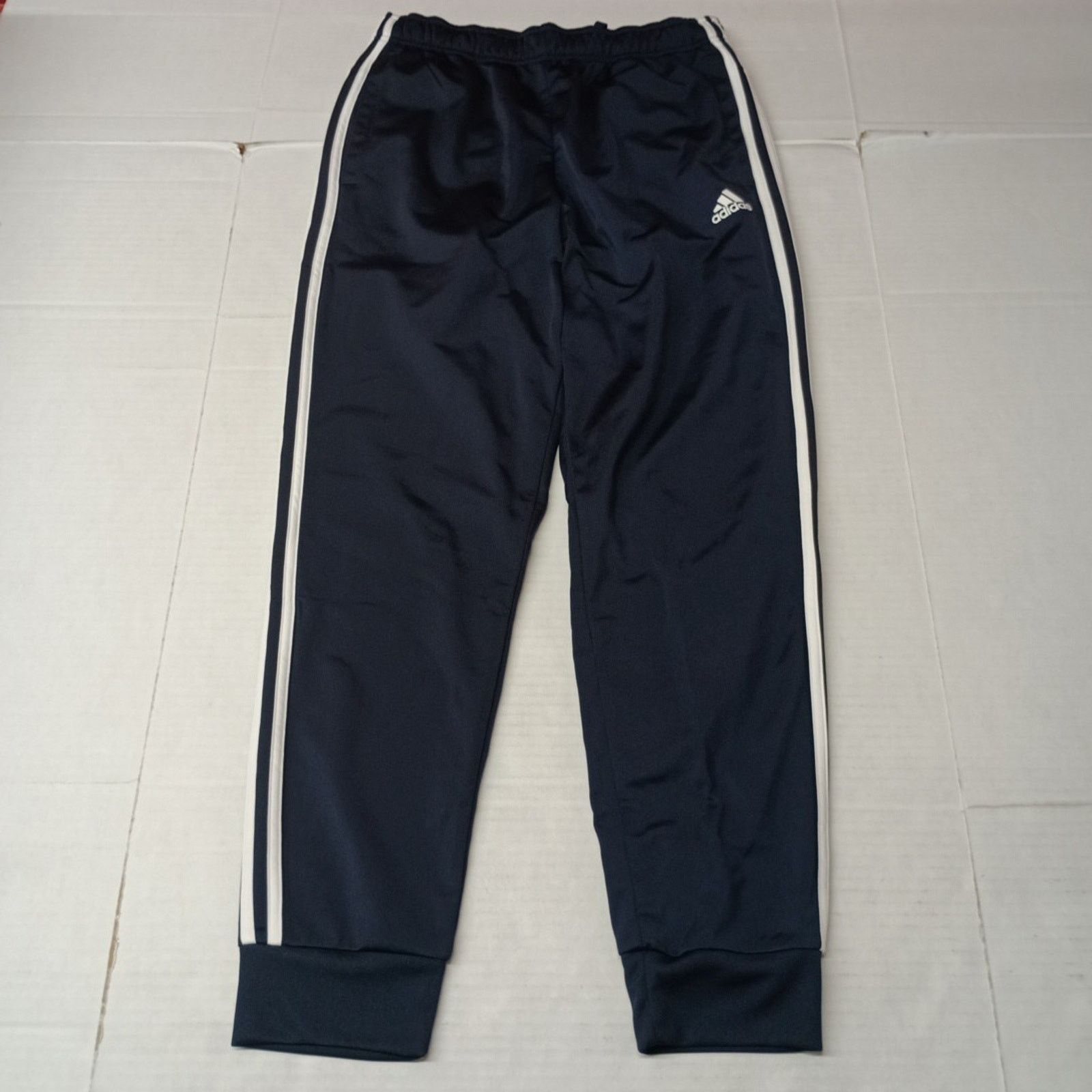 Adidas Adidas Joggers Men's M Navy Blue White Three Stripe Tricot Size US 30 / EU 46 - 1 Thumbnail