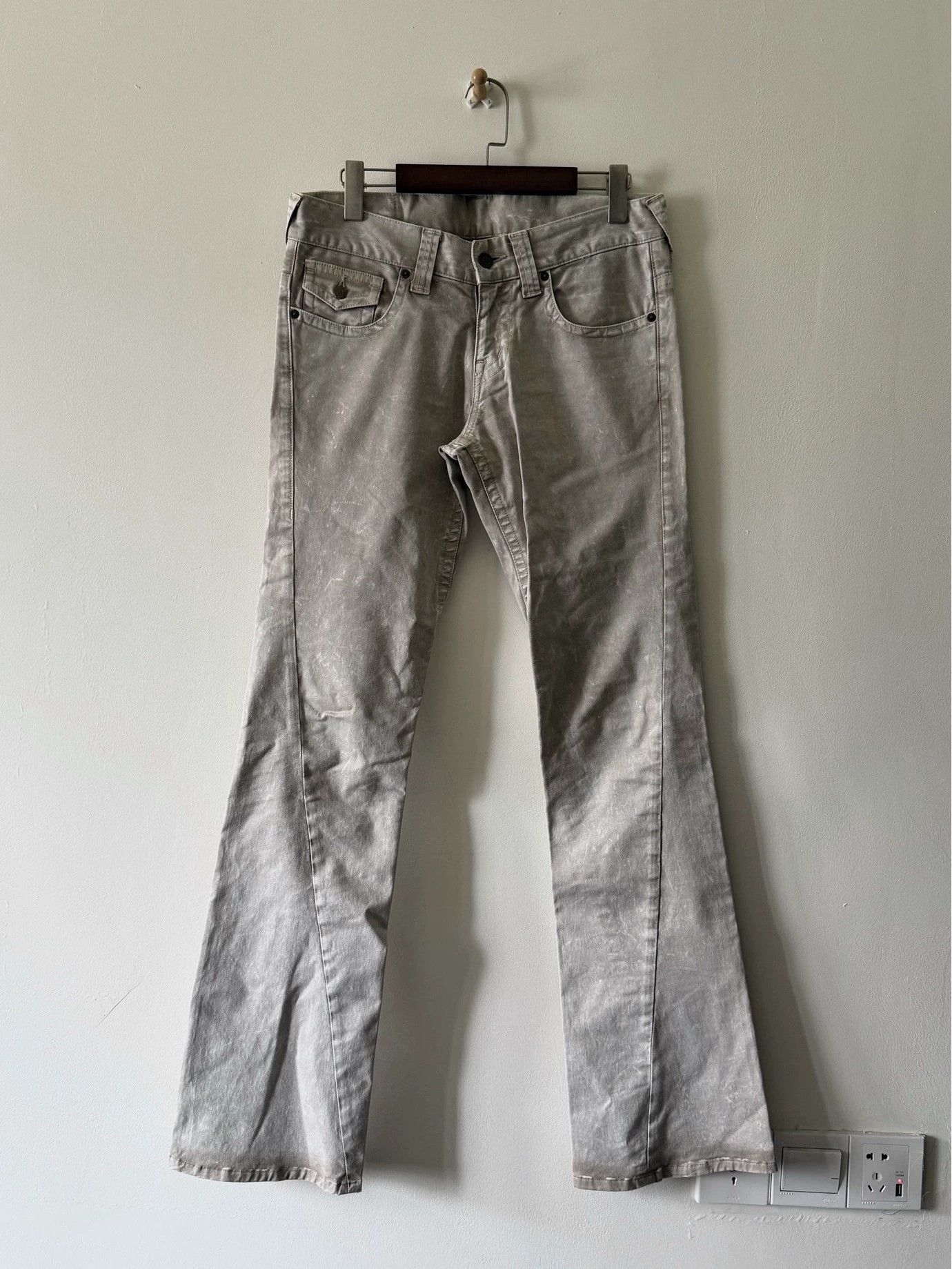 Tornado Mart 00s Spiral Bootcut Jeans Off-White M Rare