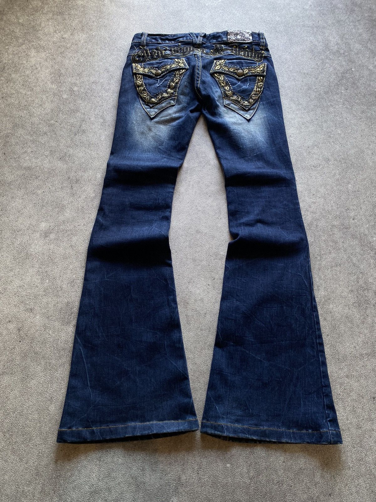 90s Red Pepper Washed Faded Flared Denim Jeans Lgb Style