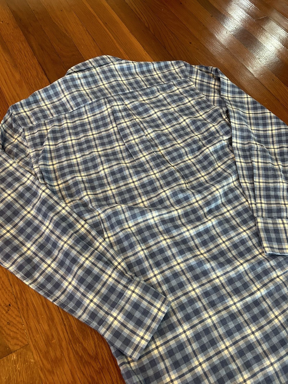 Peter Millar Peter Millar Crown Navy Blue Plaid Cotton Button Down Size US S / EU 44-46 / 1 - 6 Thumbnail