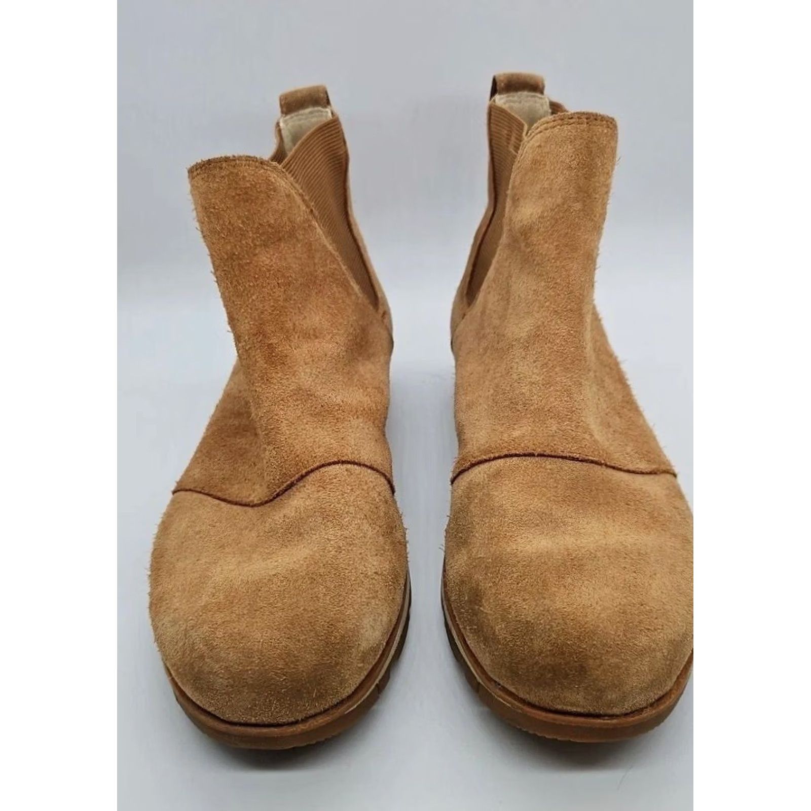 SOREL Sorel Emelie Chelsea Boots Women 7.5 Tan Suede Waterproof Ankle Boot NL3335 Size US 8 / IT 38 - 2 Thumbnail