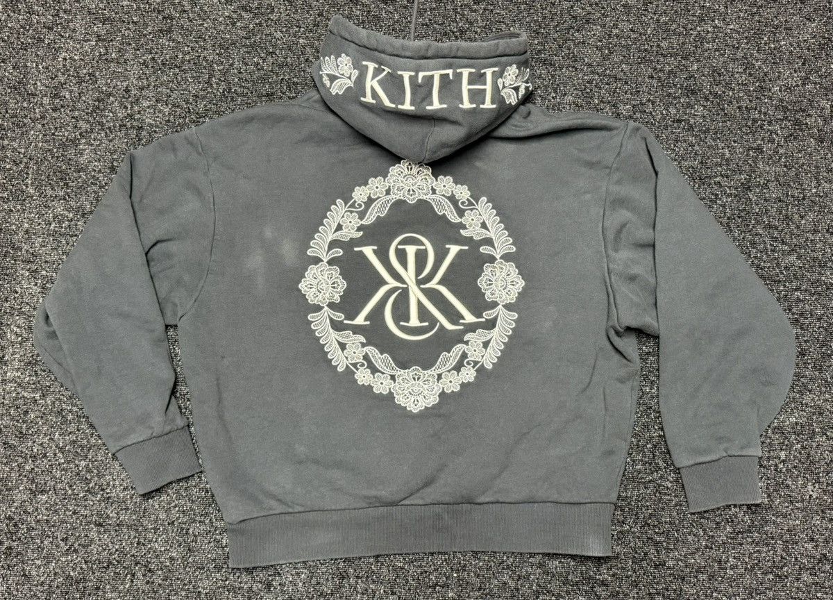 トップス Kith Floral Lace Nelson Hoodie 24AW Kith Floral Lace Nelson Hoodie - Black | Parallel