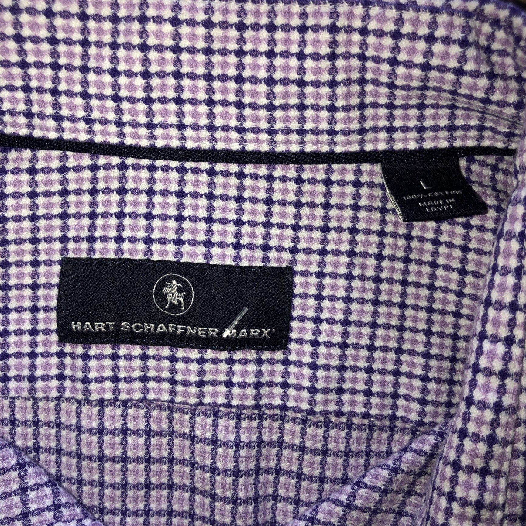 Hart Schaffner Marx Hart Schaffner Marx Purple Shirt Mens L Dress Shirt Regular Color Purple Mens L Size US L / EU 52-54 / 3 - 3 Thumbnail