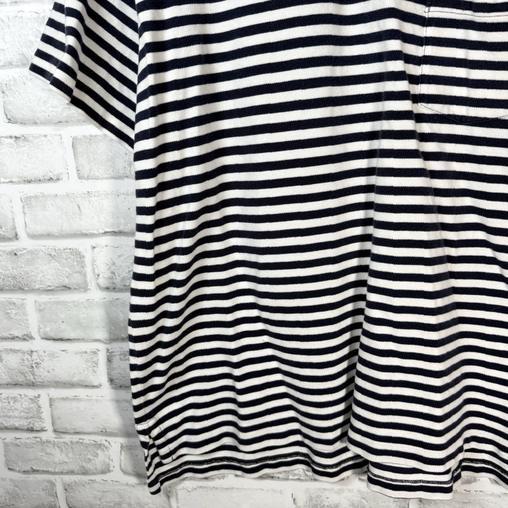 Ralph Lauren Ralph Lauren Polo Shirt Mens XL Blue Striped Pocket 100% Cotton Size US XL / EU 56 / 4 - 3 Thumbnail