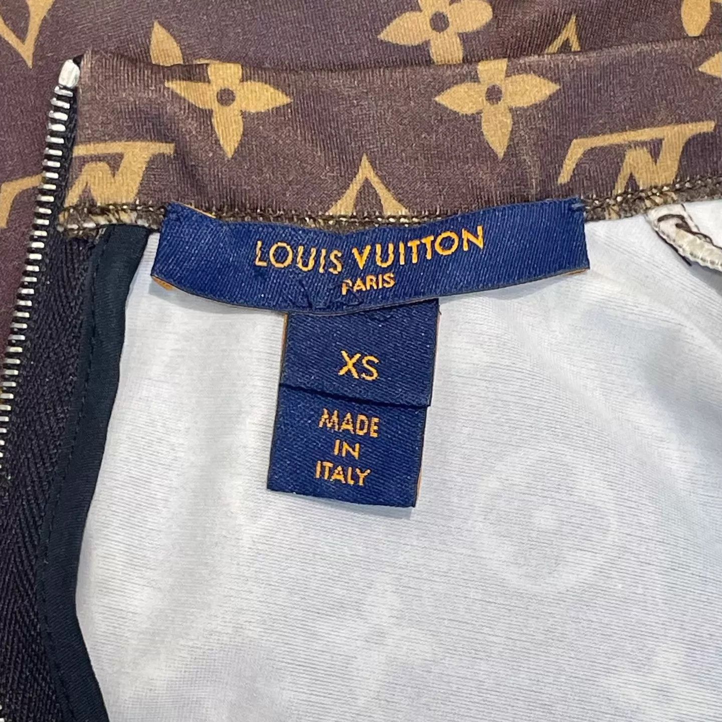 Louis Vuitton LV camel monogram print color block slim fit dress Size XS / US 0-2 / IT 36-38 - 5 Thumbnail