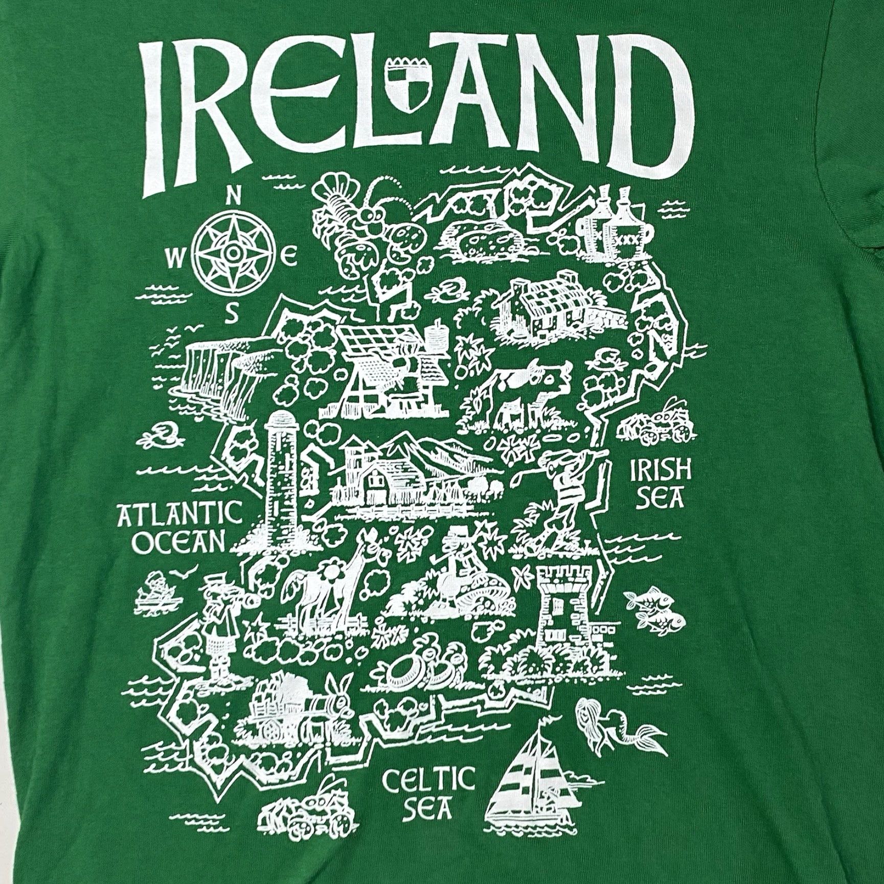 Vintage VINTAGE Ireland T Shirt Fifth Sun Adult Small Map Graphics Of The Irish Green S Size US S / EU 44-46 / 1 - 2 Thumbnail