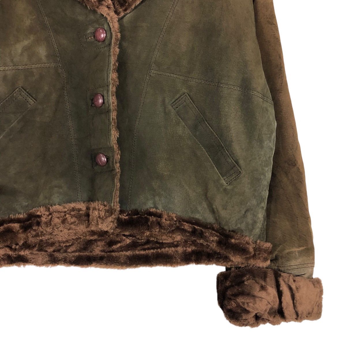 Designer 📌Doux tisow Femme Mink Fur Lining Cardigan Jacket Size US M / EU 48-50 / 2 - 6 Thumbnail