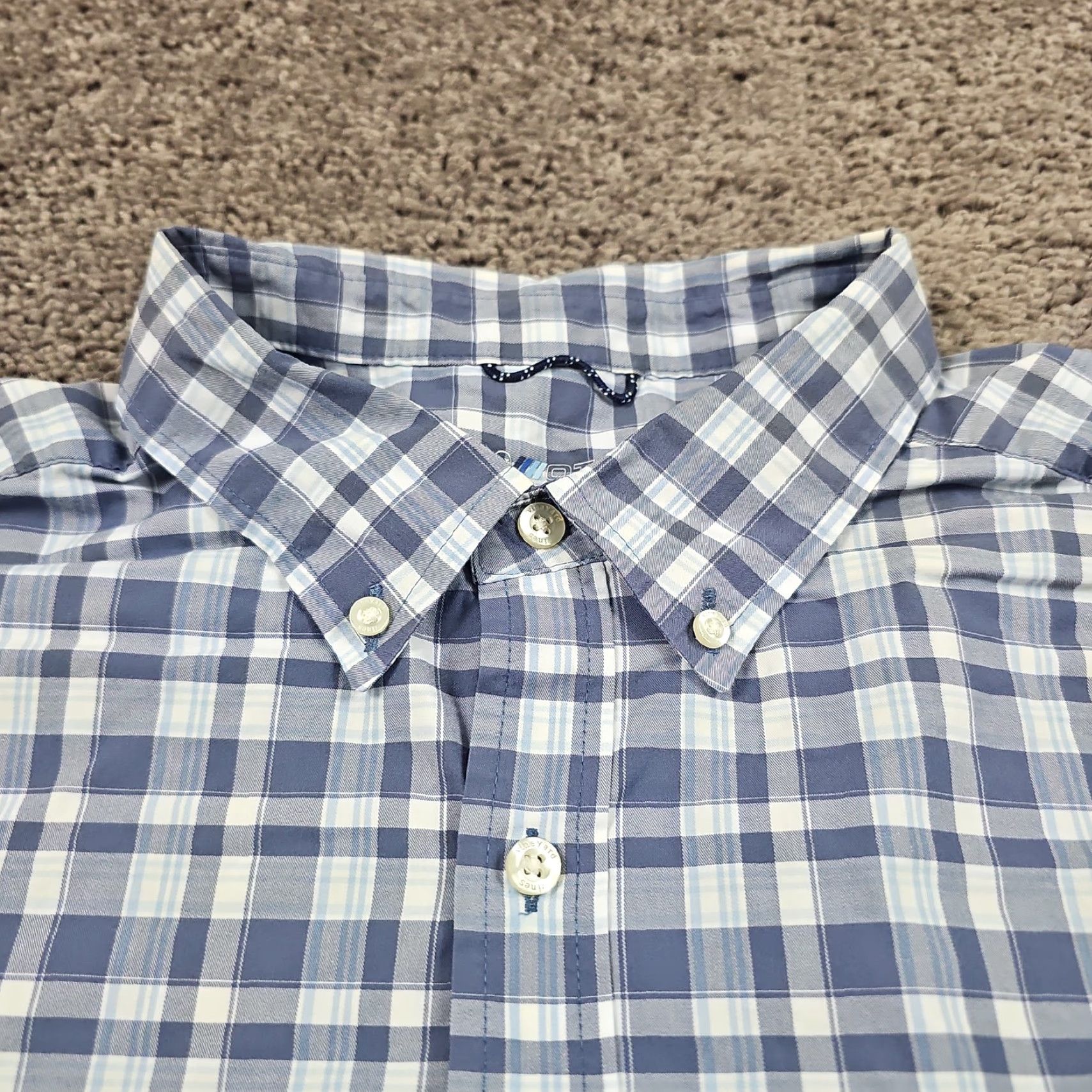 Vineyard Vines VINEYARD VINES Shirt Mens 2XL Blue Plaid Stretch Wicking Performance Long Sleeve Button-Up Casual Preppy Size US XXL / EU 58 / 5 - 5 Thumbnail