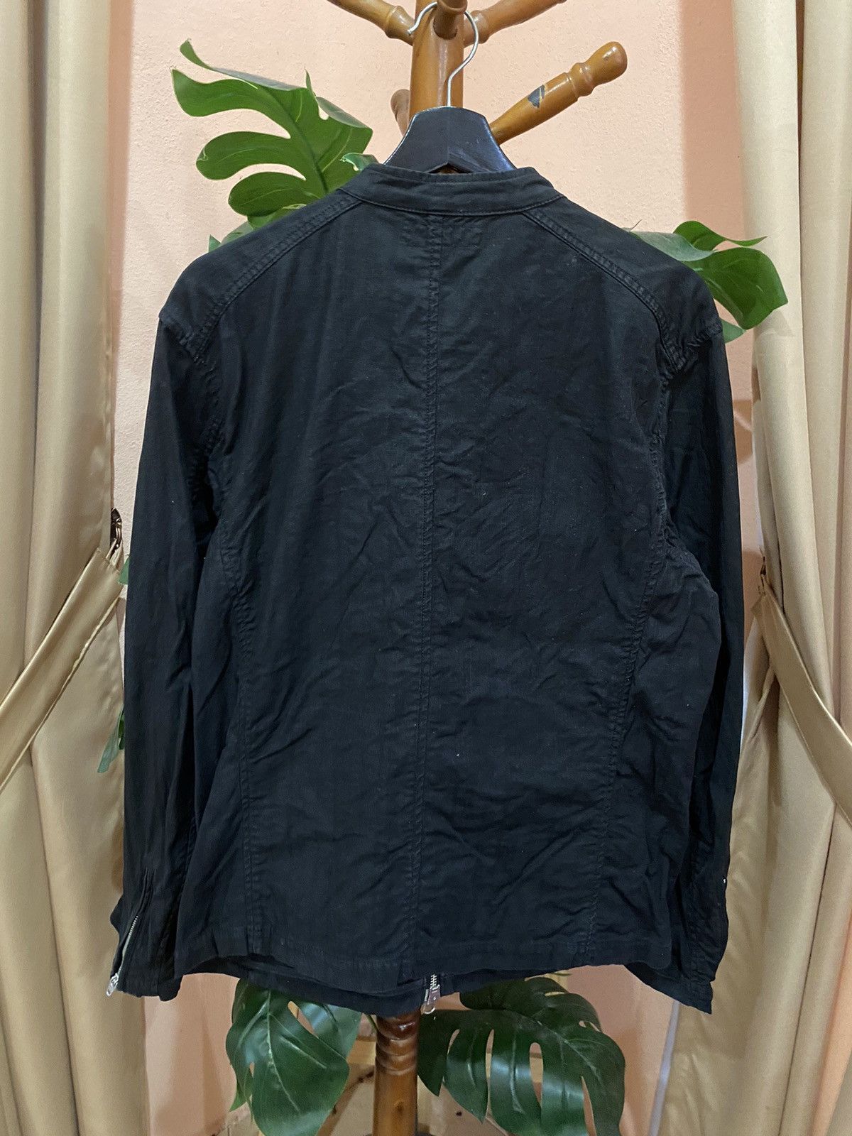 JACKROSE Jackrose Black Cotton Biker Jacket – Vintage Style Size US M / EU 48-50 / 2 - 7 Thumbnail