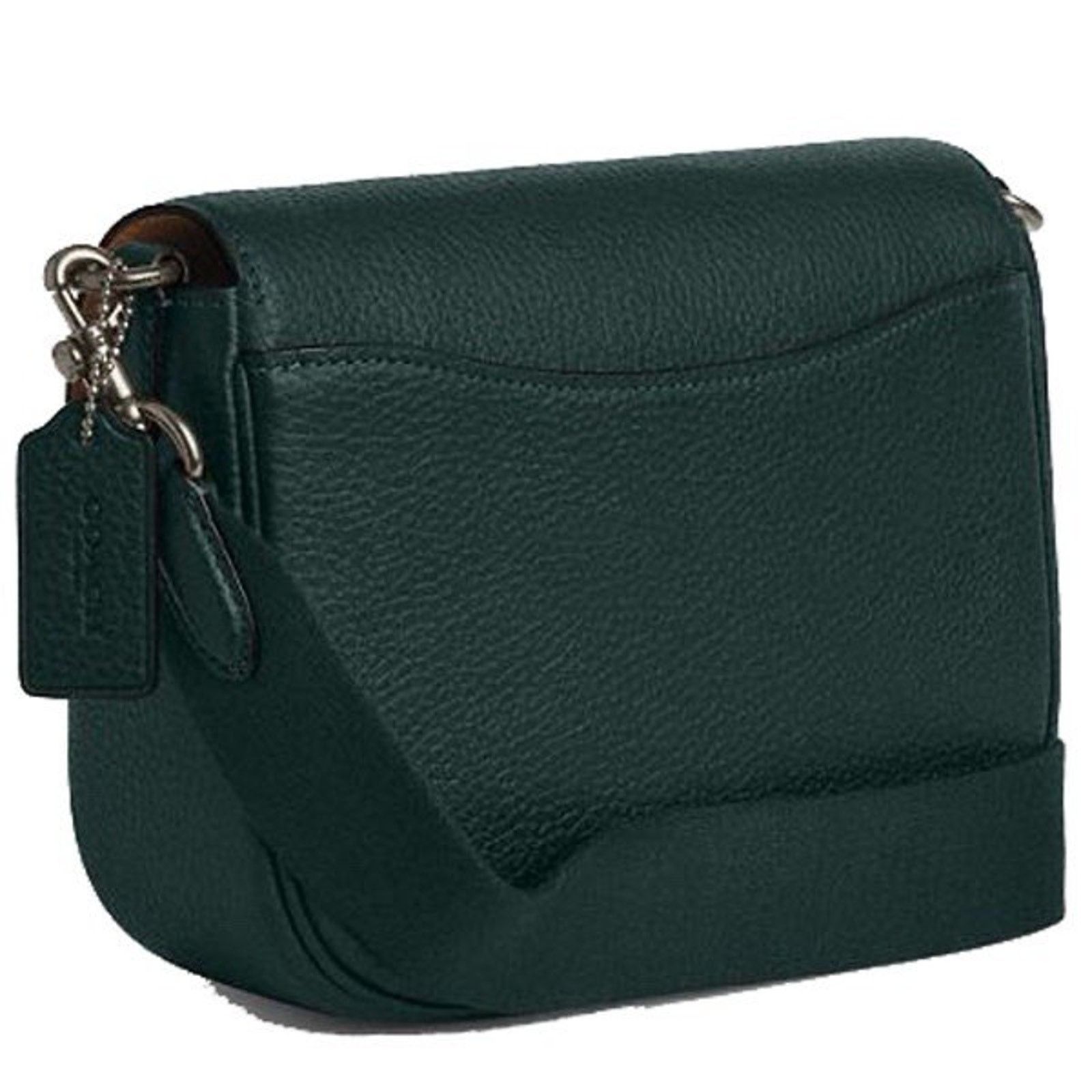 Coach NWT COACH Amelia Saddle Bag Shoulder CP107 Dark Teal Size ONE SIZE - 5 Thumbnail
